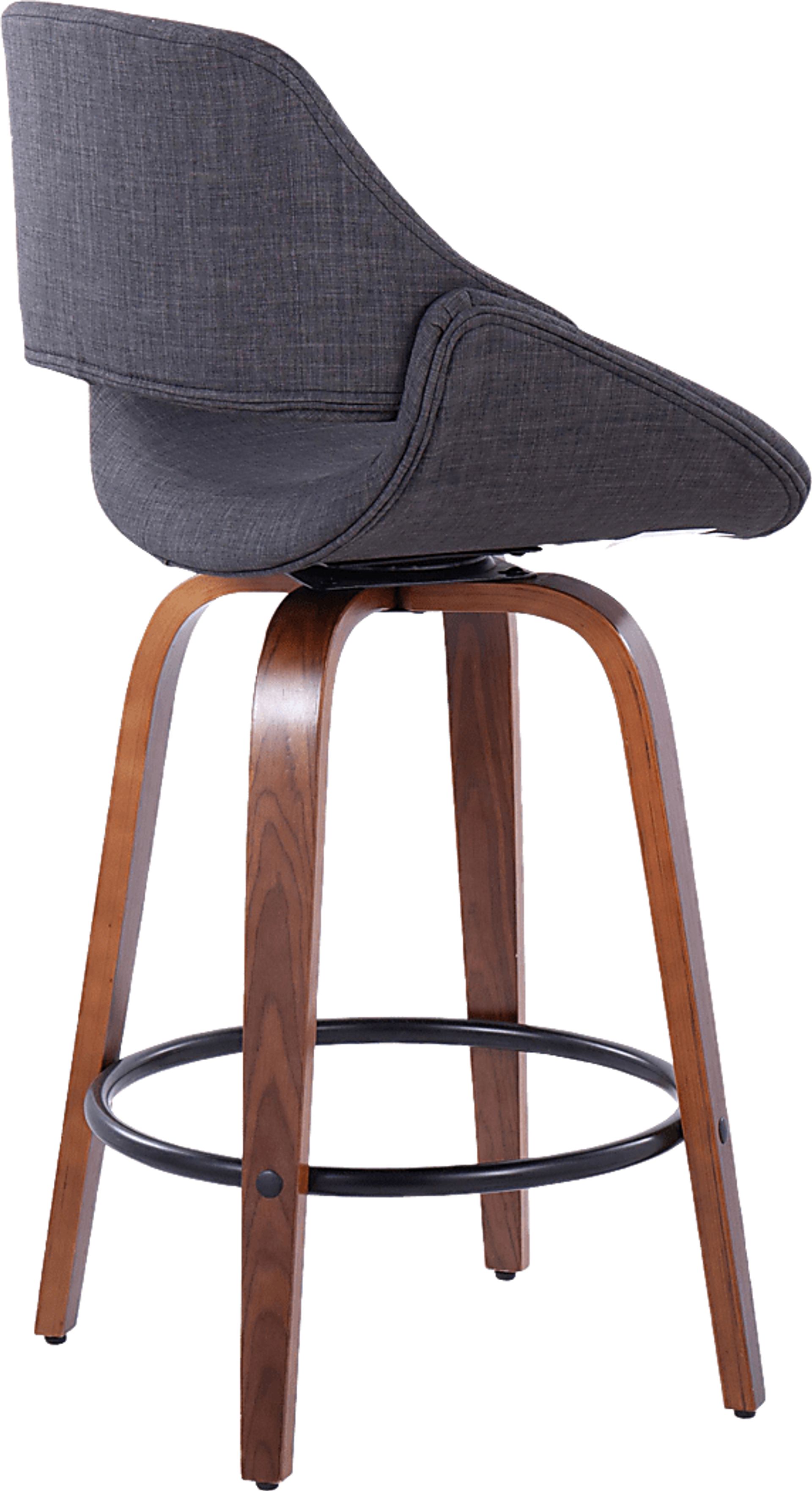 Inaran I Charcoal Swivel Counter Height Stool, Set of 2 - Image 6