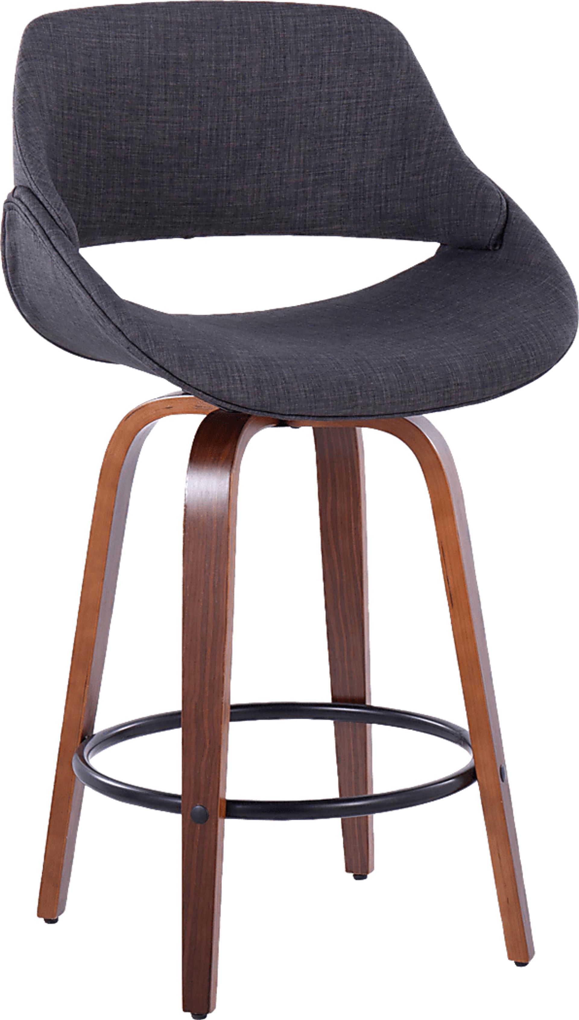 Inaran I Charcoal Swivel Counter Height Stool, Set of 2 - Image 8