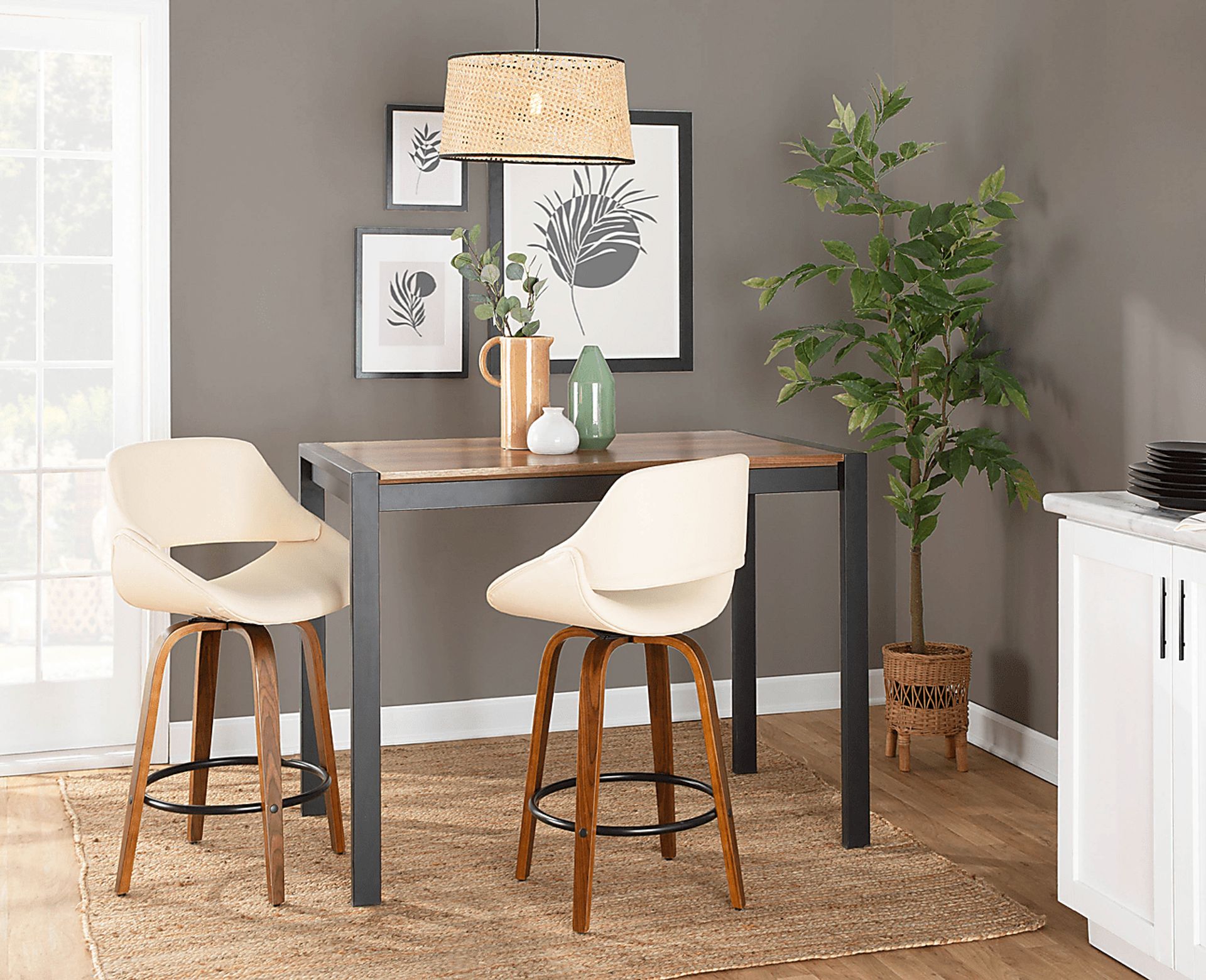 Inaran I Cream Counter Height Stool, Set of 2 - Image 8