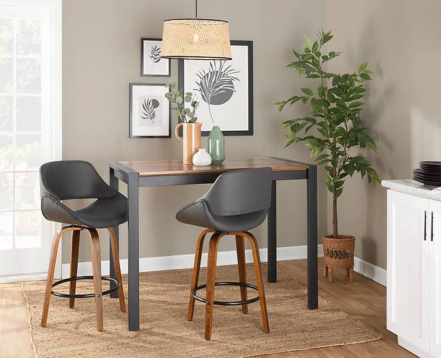 Inaran I Gray Counter Height Stool, Set of 2 - Thumbnail - Image 8