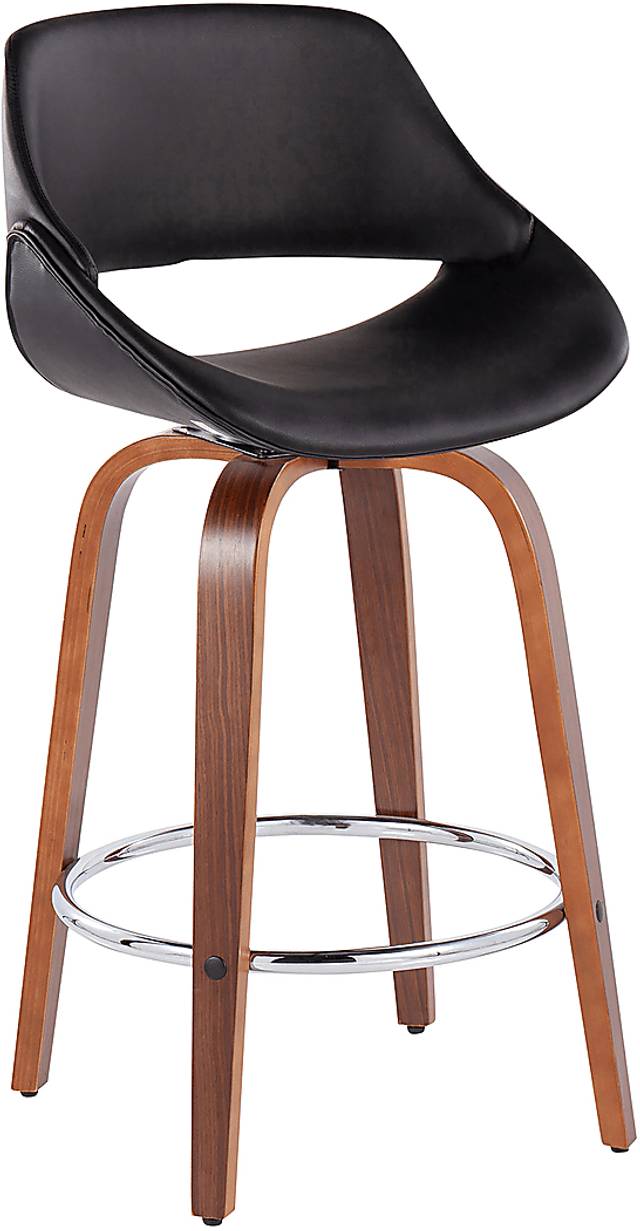 Inaran II Black Counter Height Stool, Set of 2 - Thumbnail - Image 2