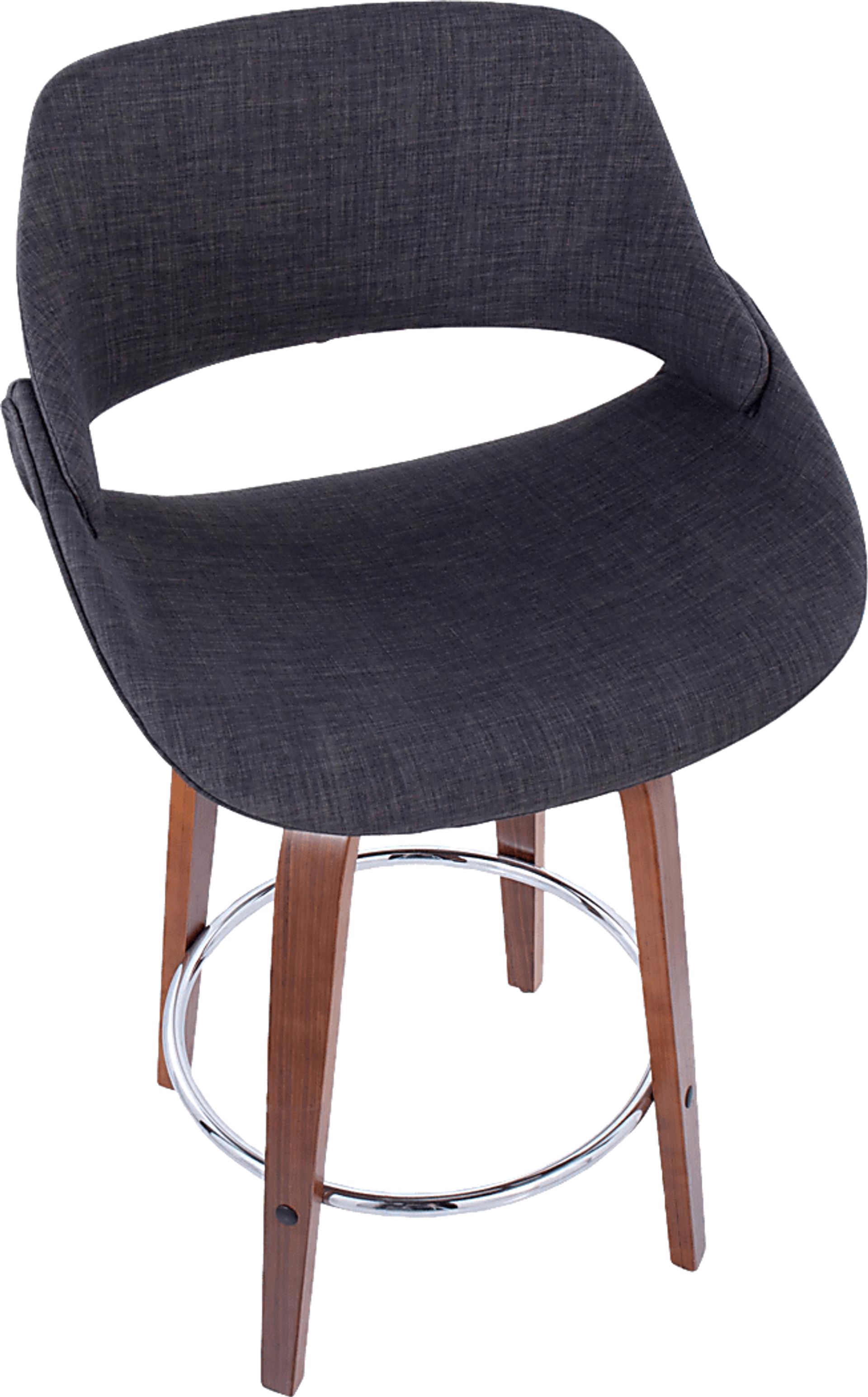 Inaran II Charcoal Swivel Counter Height Stool, Set of 2 - Image 3