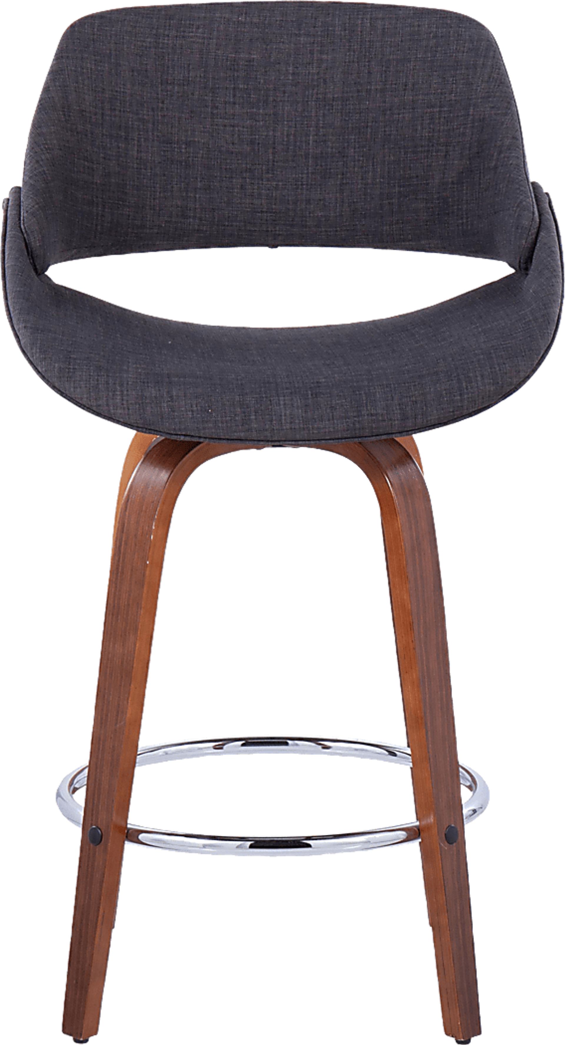 Inaran II Charcoal Swivel Counter Height Stool, Set of 2 - Image 4