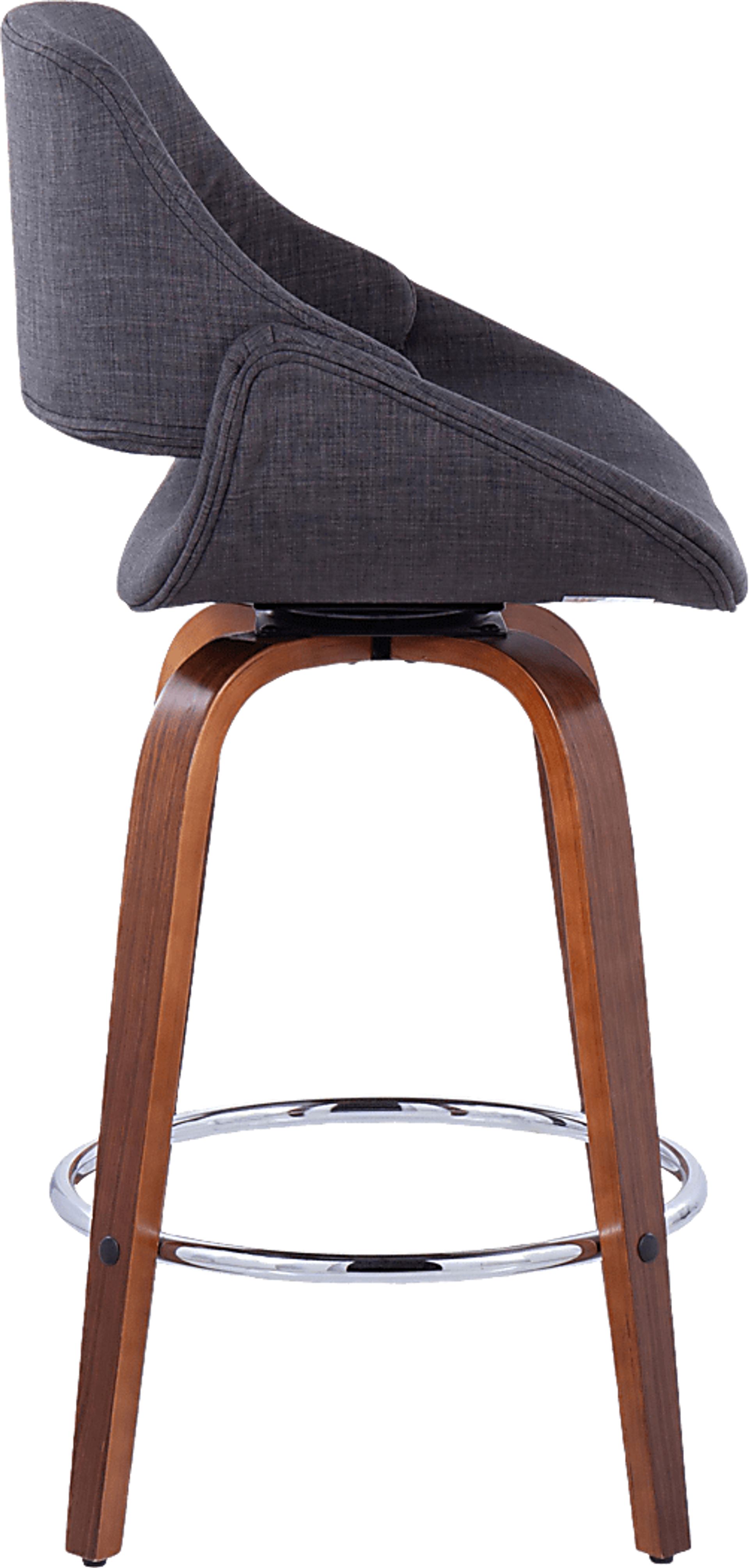 Inaran II Charcoal Swivel Counter Height Stool, Set of 2 - Image 7