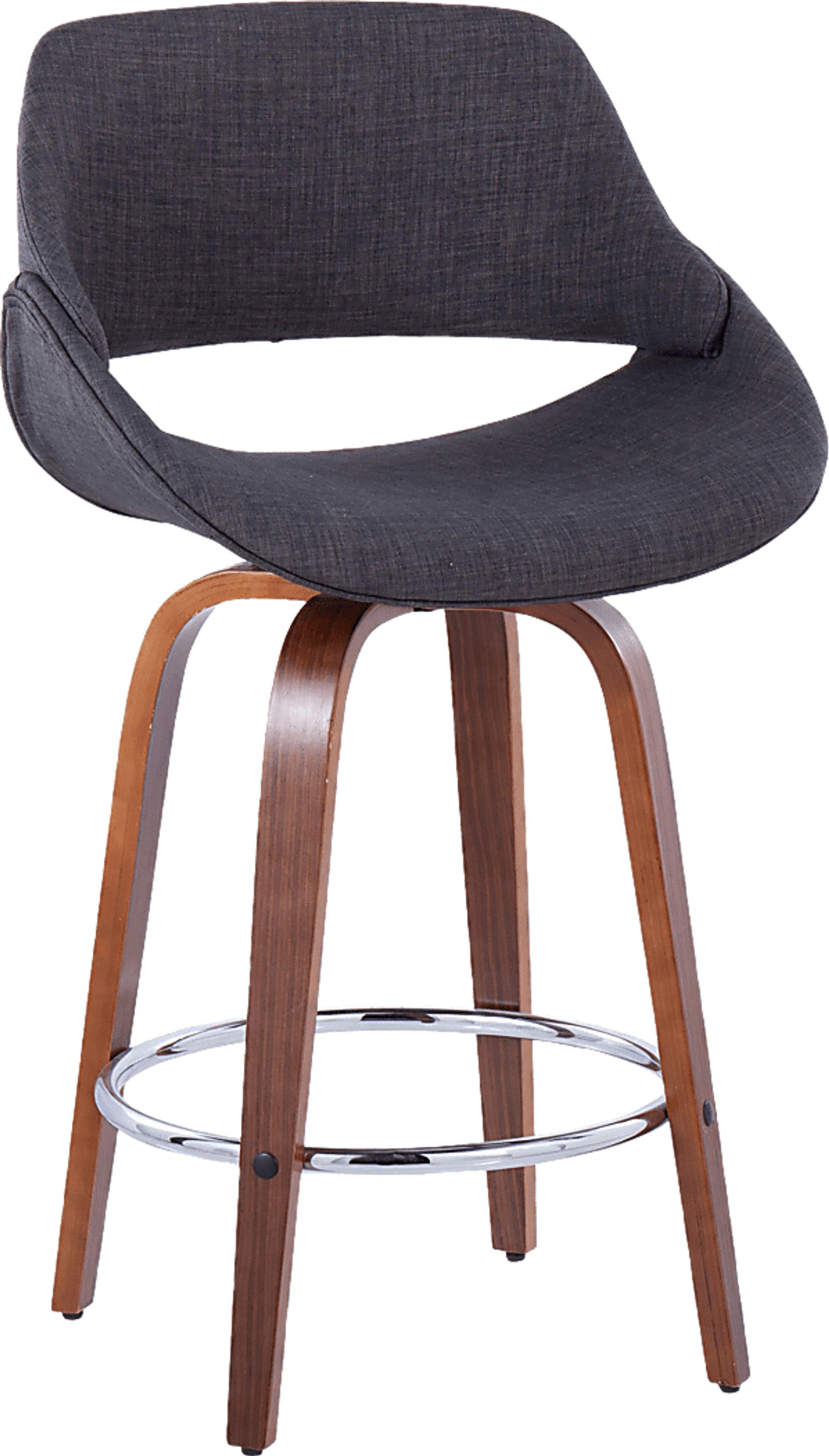Inaran II Charcoal Swivel Counter Height Stool, Set of 2 - Image 8