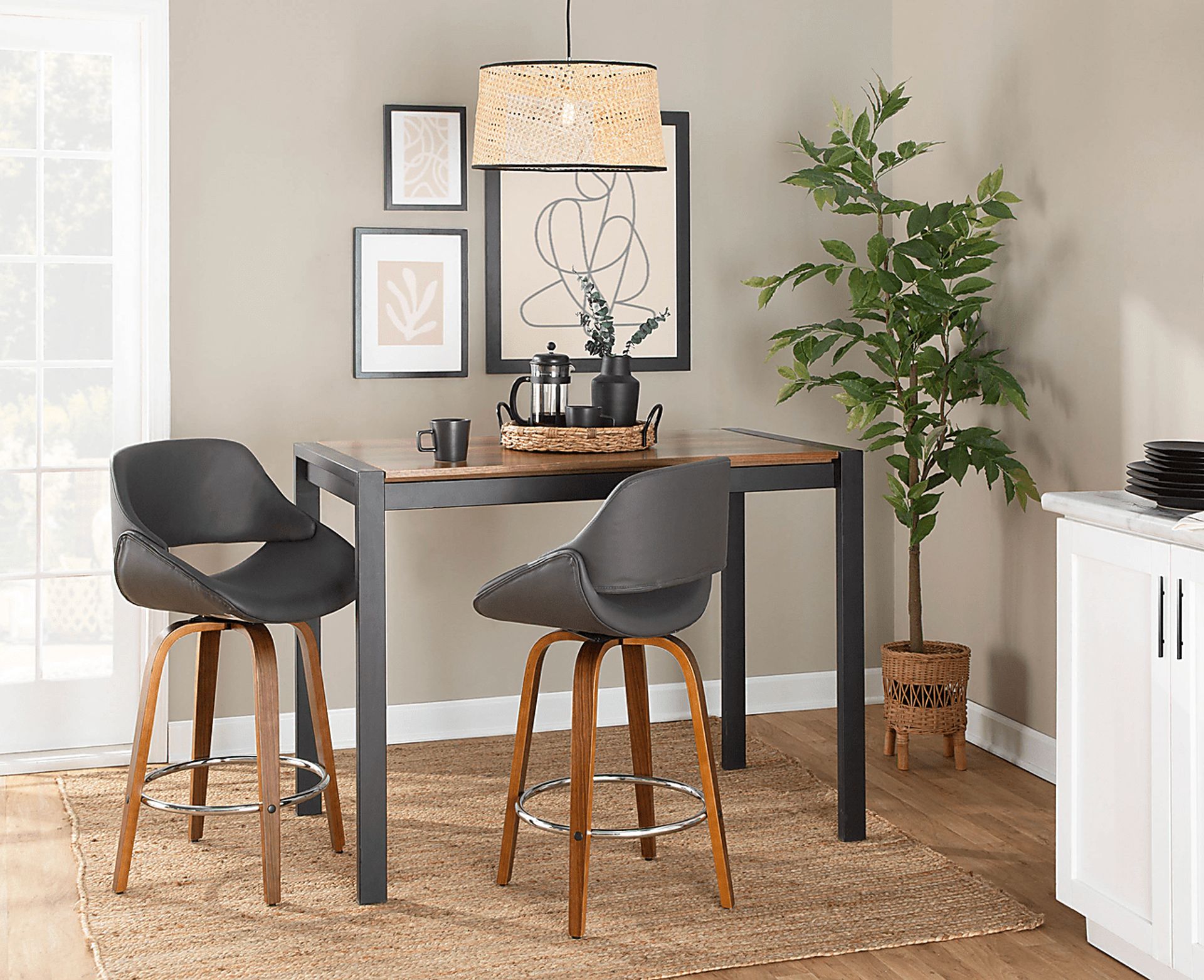Inaran II Gray Counter Height Stool, Set of 2 - Image 8