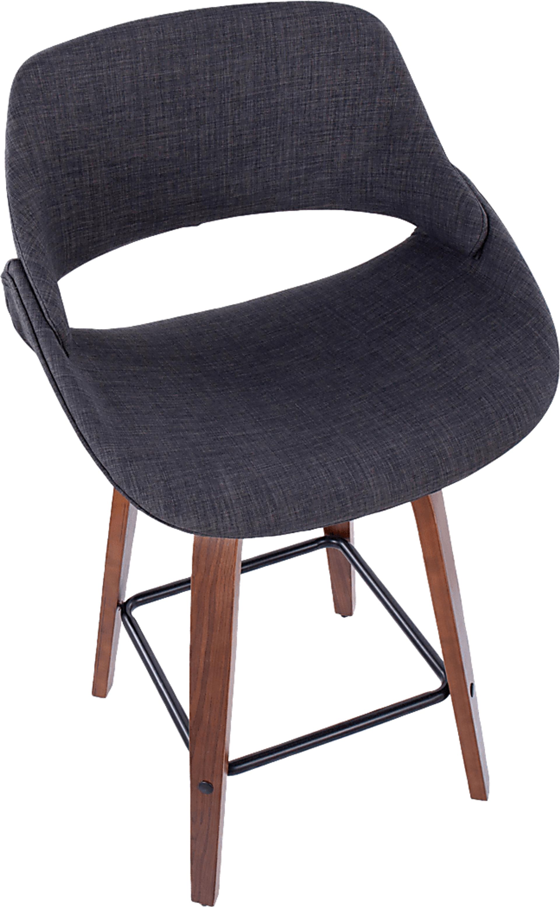 Inaran III Charcoal Swivel Counter Height Stool, Set of 2 - Image 3