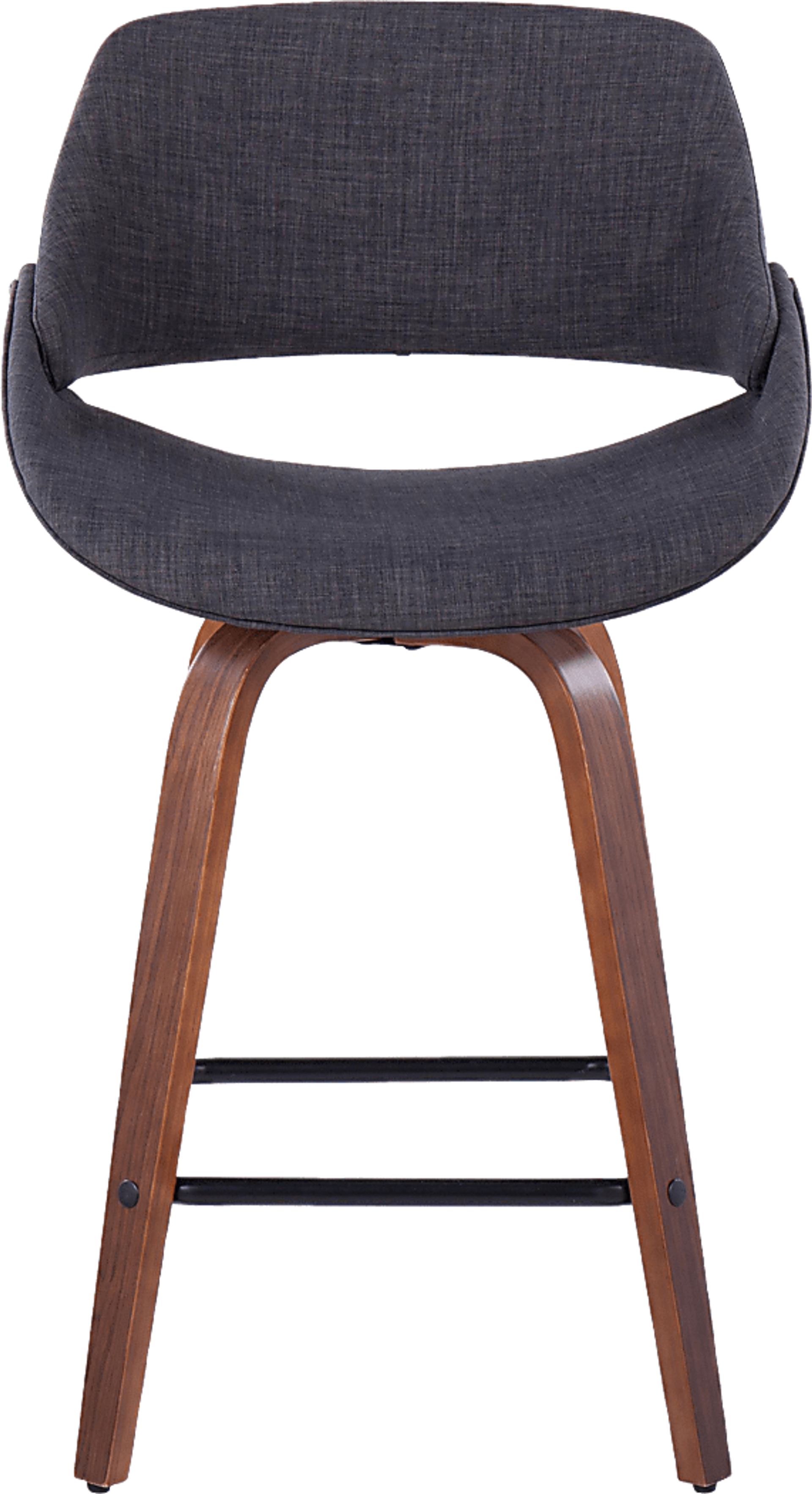 Inaran III Charcoal Swivel Counter Height Stool, Set of 2 - Image 4