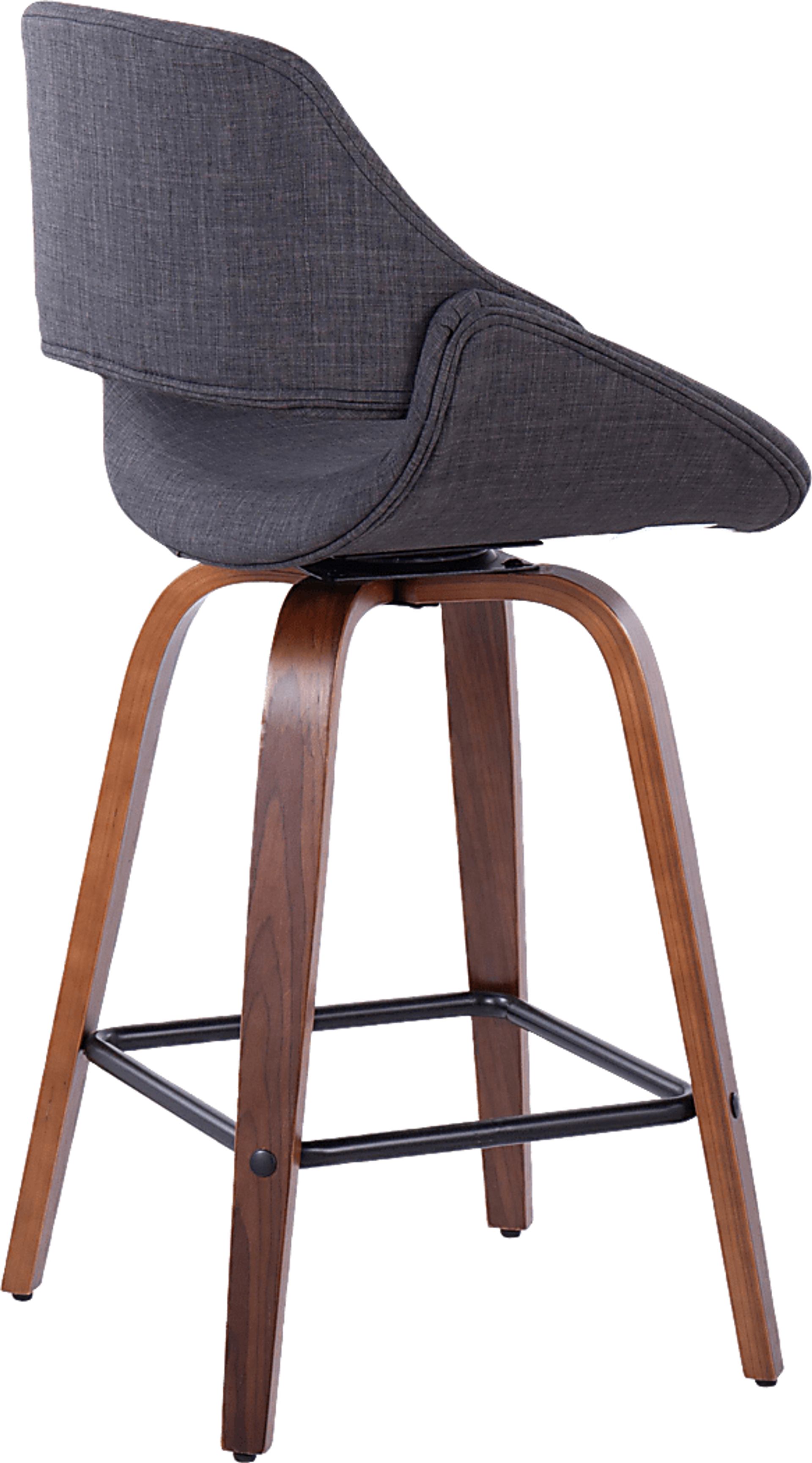 Inaran III Charcoal Swivel Counter Height Stool, Set of 2 - Image 6