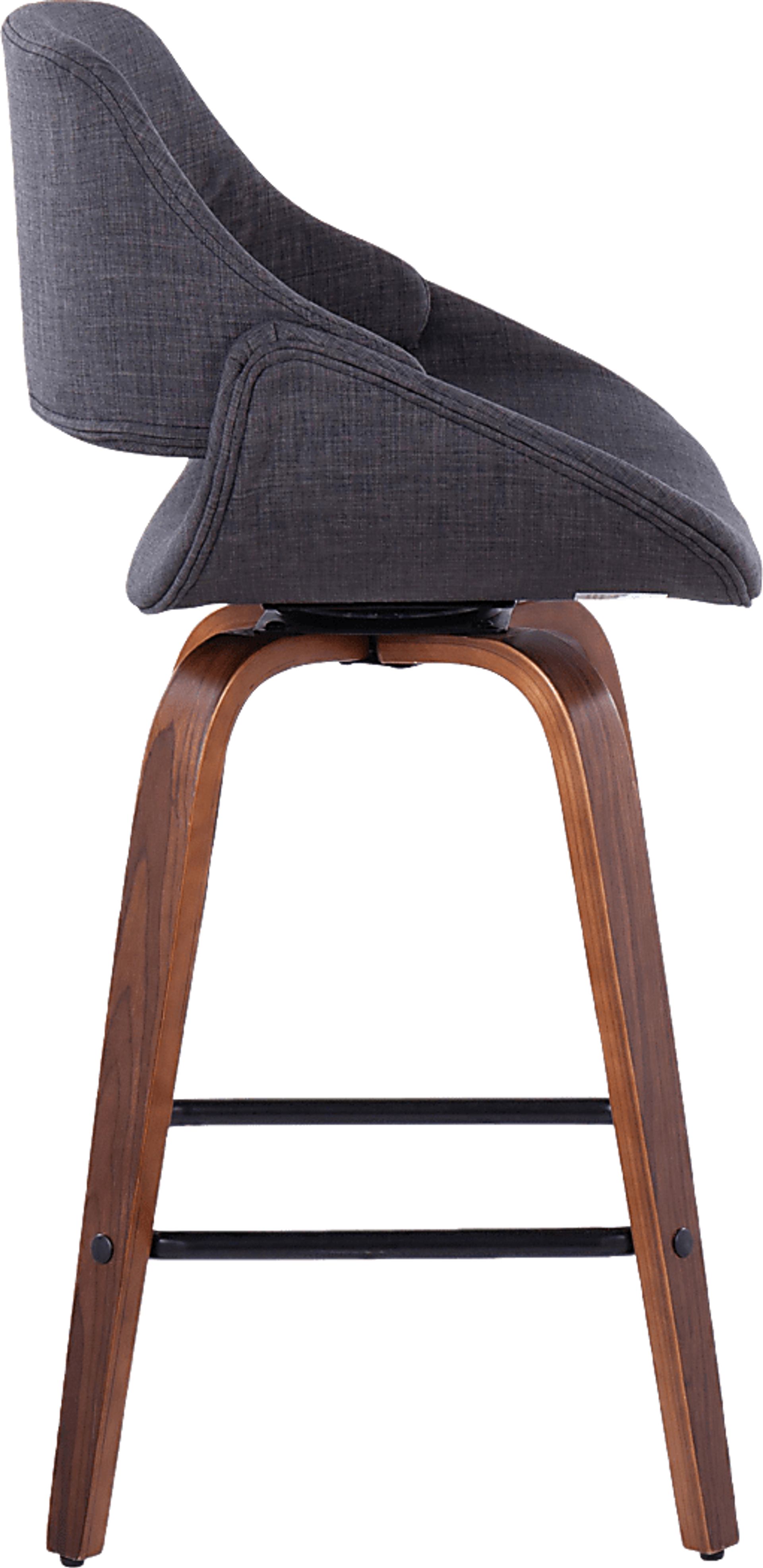 Inaran III Charcoal Swivel Counter Height Stool, Set of 2 - Image 7