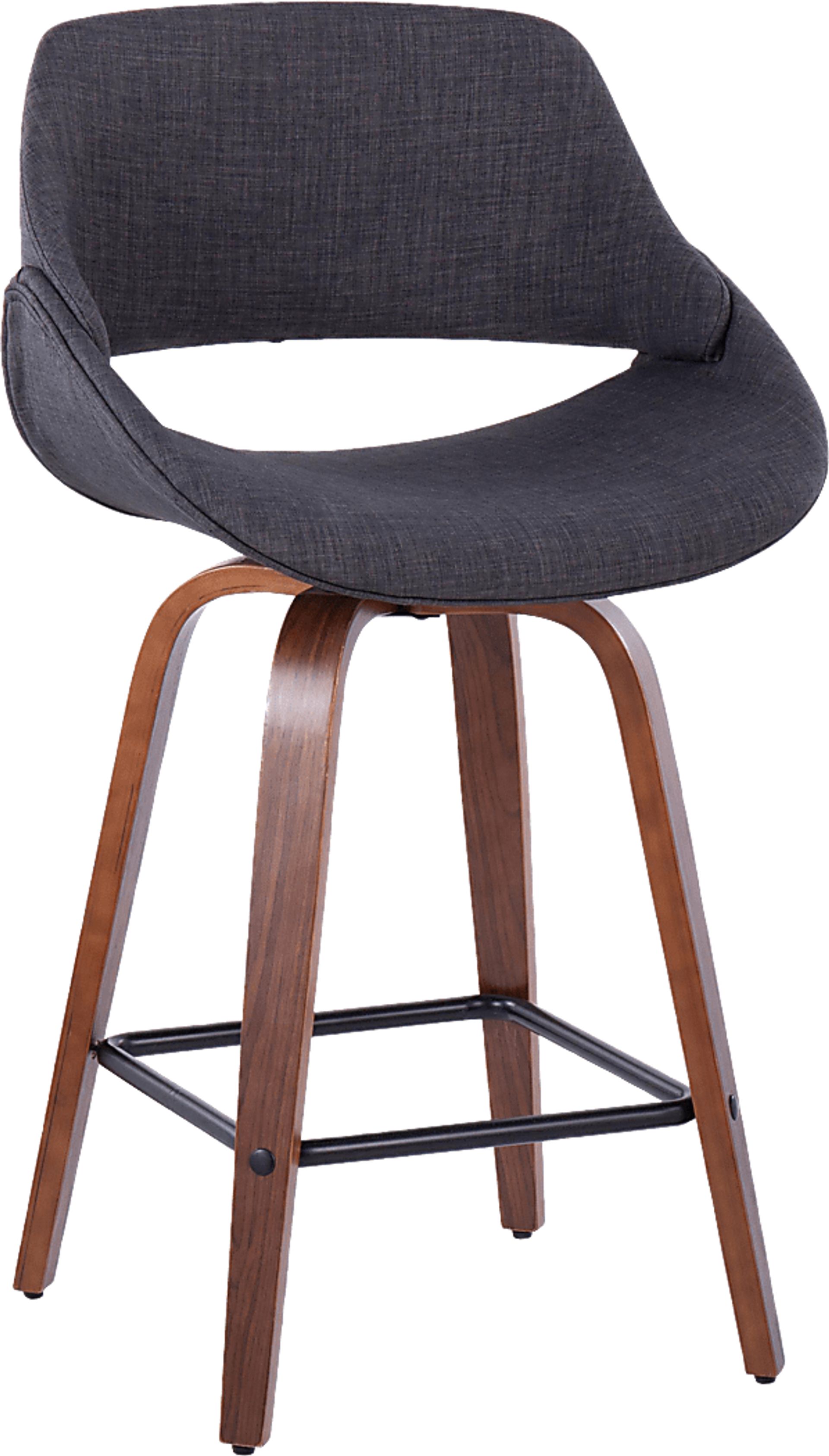 Inaran III Charcoal Swivel Counter Height Stool, Set of 2 - Image 8