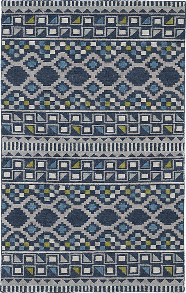 Inaven Blue 5' x 8' Rug - Thumbnail - Image 1