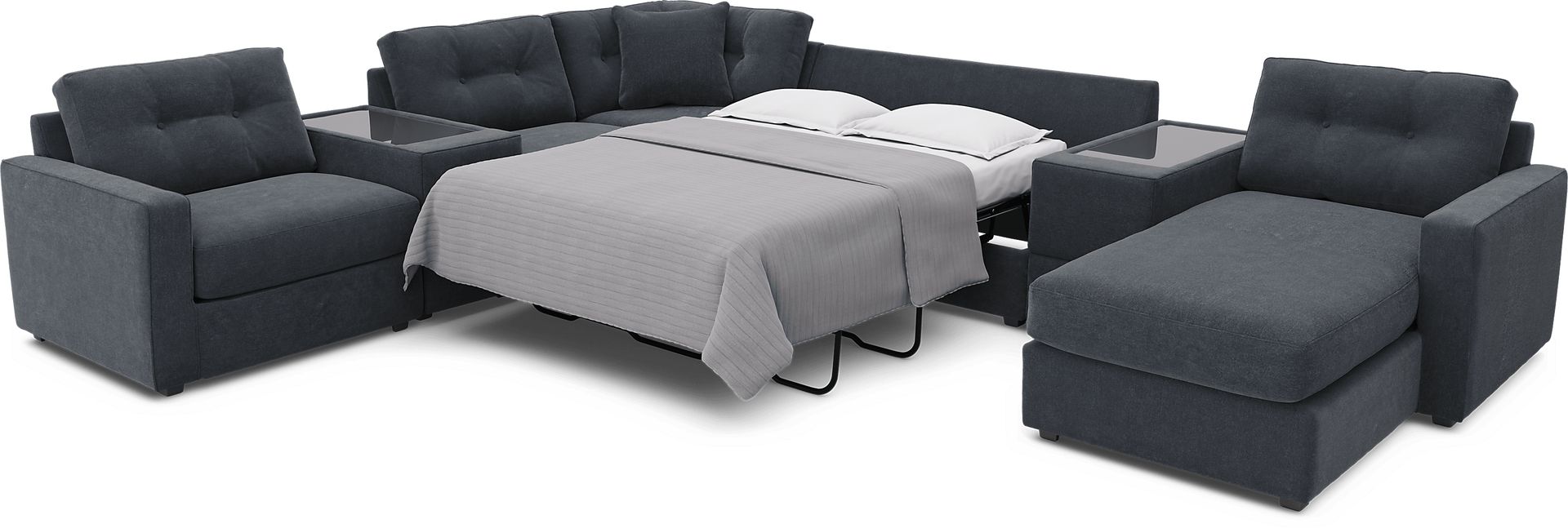 Indigo 7 Pc ModularOne Gel Foam Sleeper - Image 3