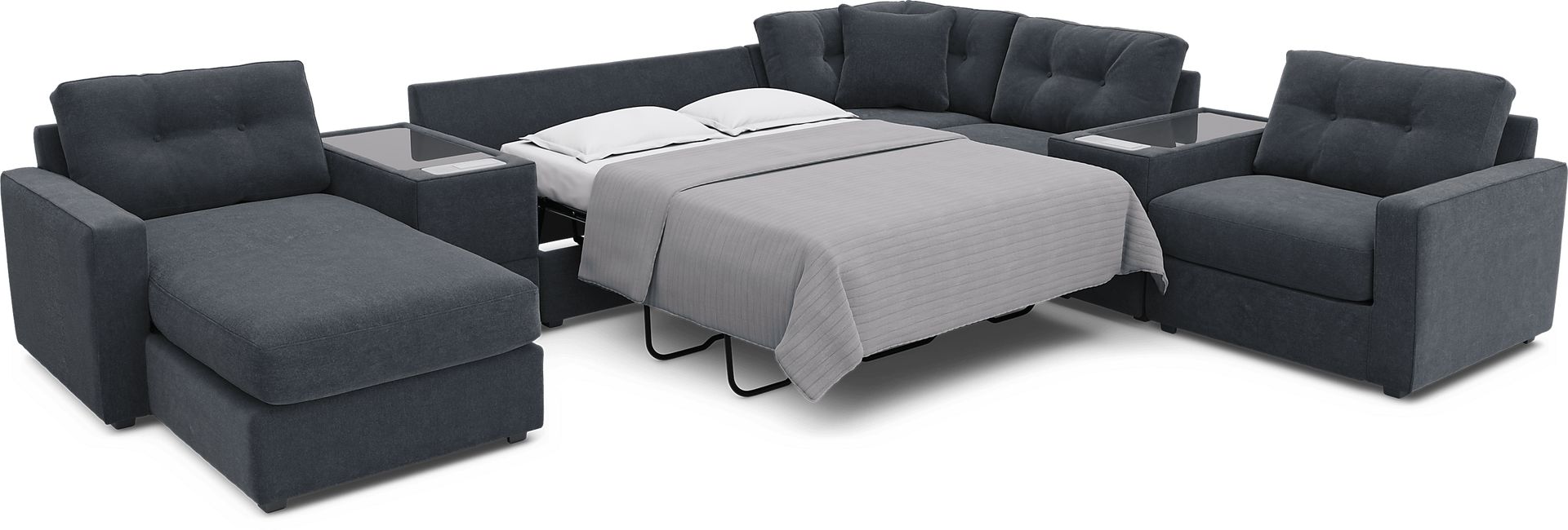 Indigo 7 Pc ModularOne Sleeper with Media Consoles - Image 2