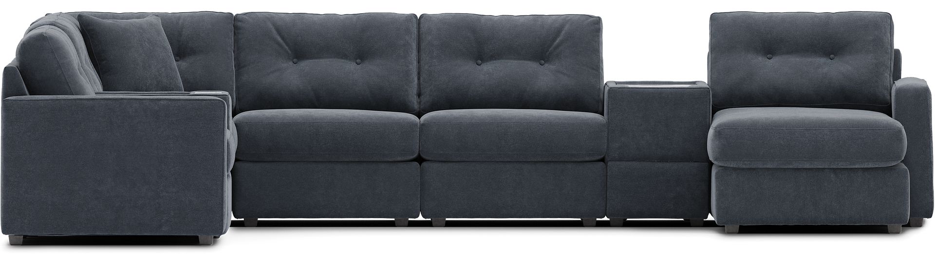 Indigo 8 Pc Power Reclining ModularOne with Media Consoles - Image 3