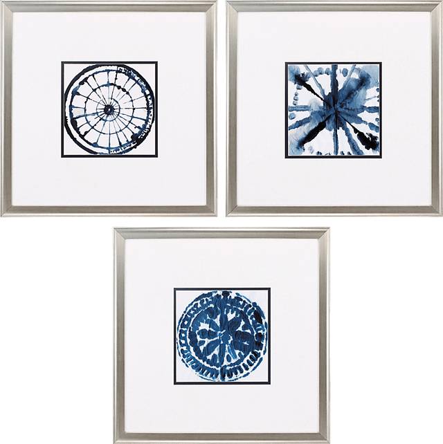 Indigo Accents Set of 3 Artwork - Thumbnail - Image 1