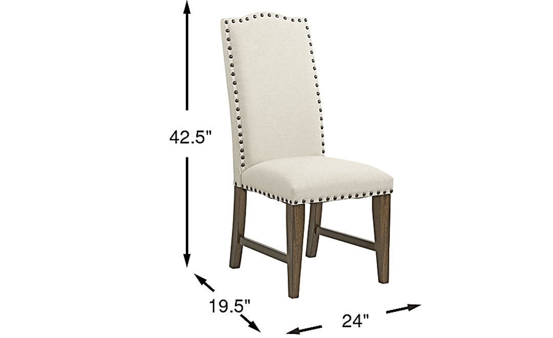 Industrial Court Oatmeal Side Chair