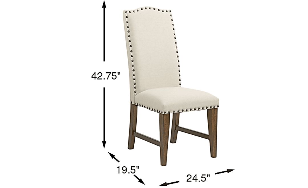 Industrial Court Oatmeal Side Chair