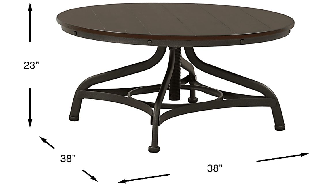Industrial Place II Cherry Adjustable Cocktail Table
