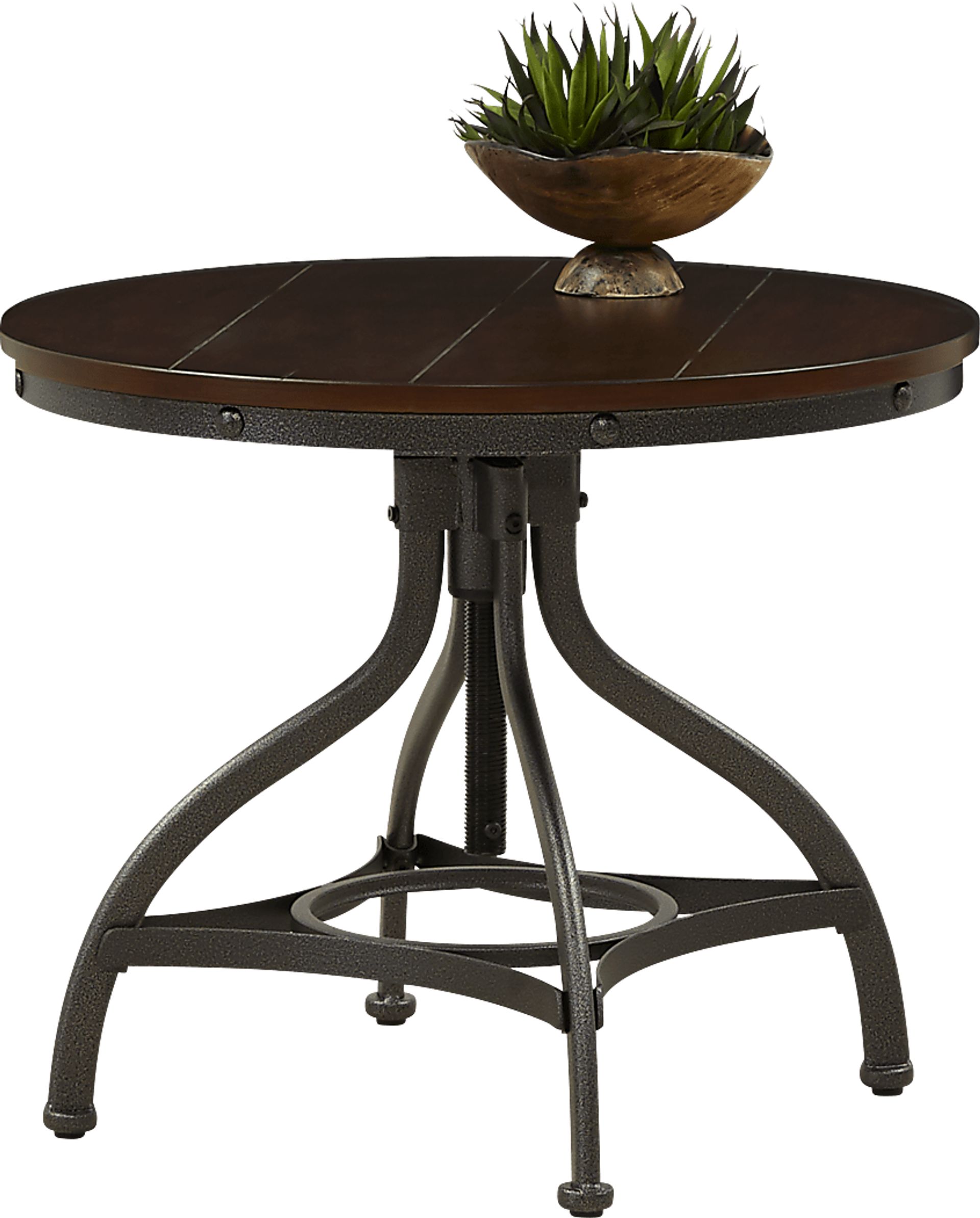 Industrial Place II Cherry Adjustable End Table - Image 2