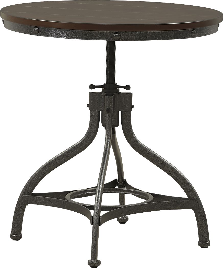 Industrial Place II Dark Cherry Wood End Table Rooms to Go