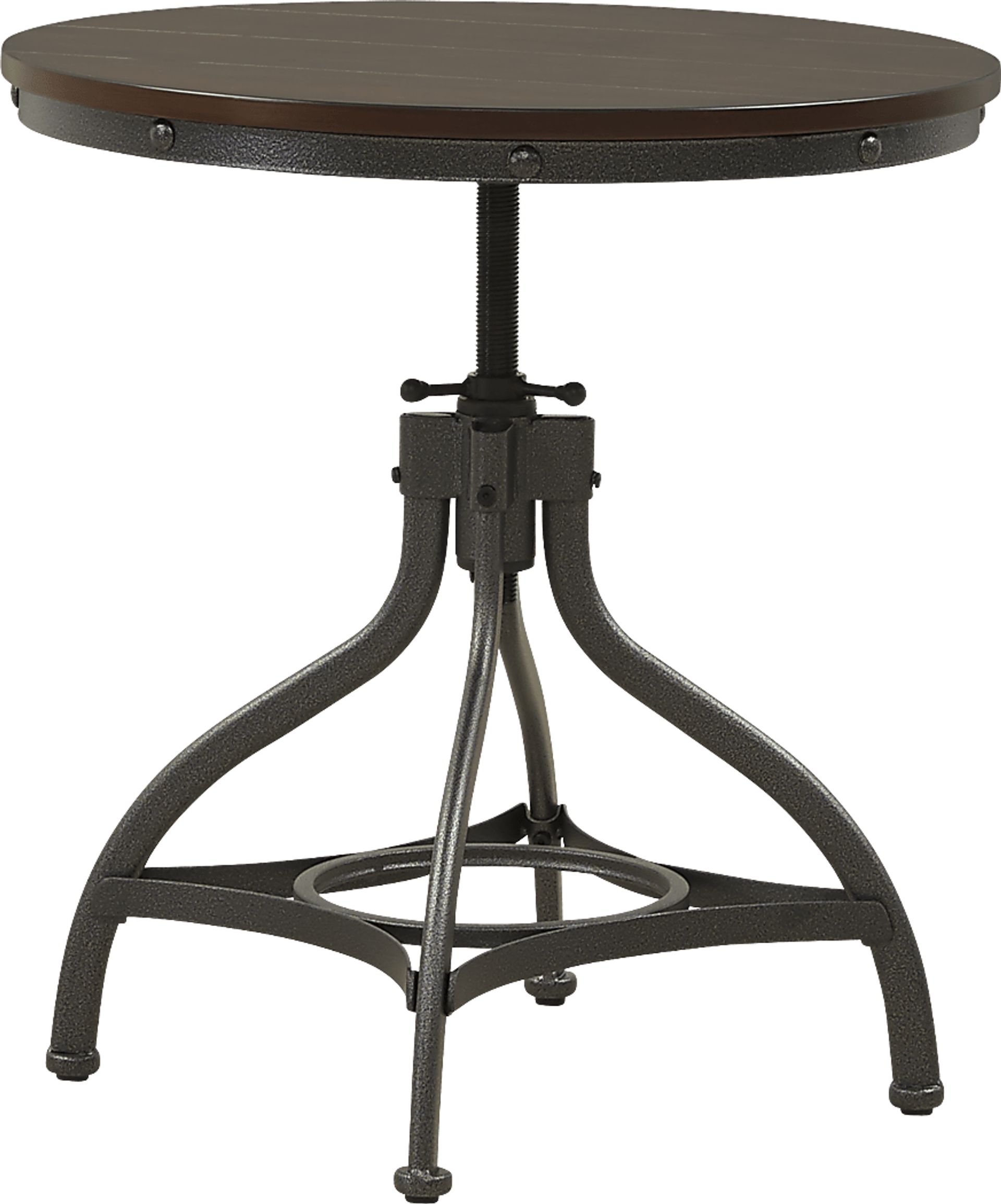Industrial Place II Cherry Adjustable End Table - Image 1