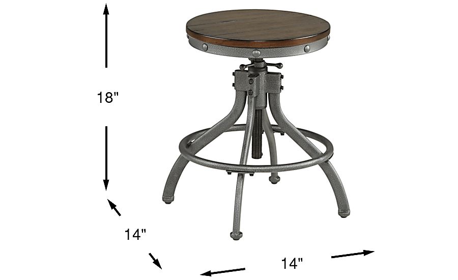 Industry Place Cherry Adjustable Counter Height Stool Rooms To Go