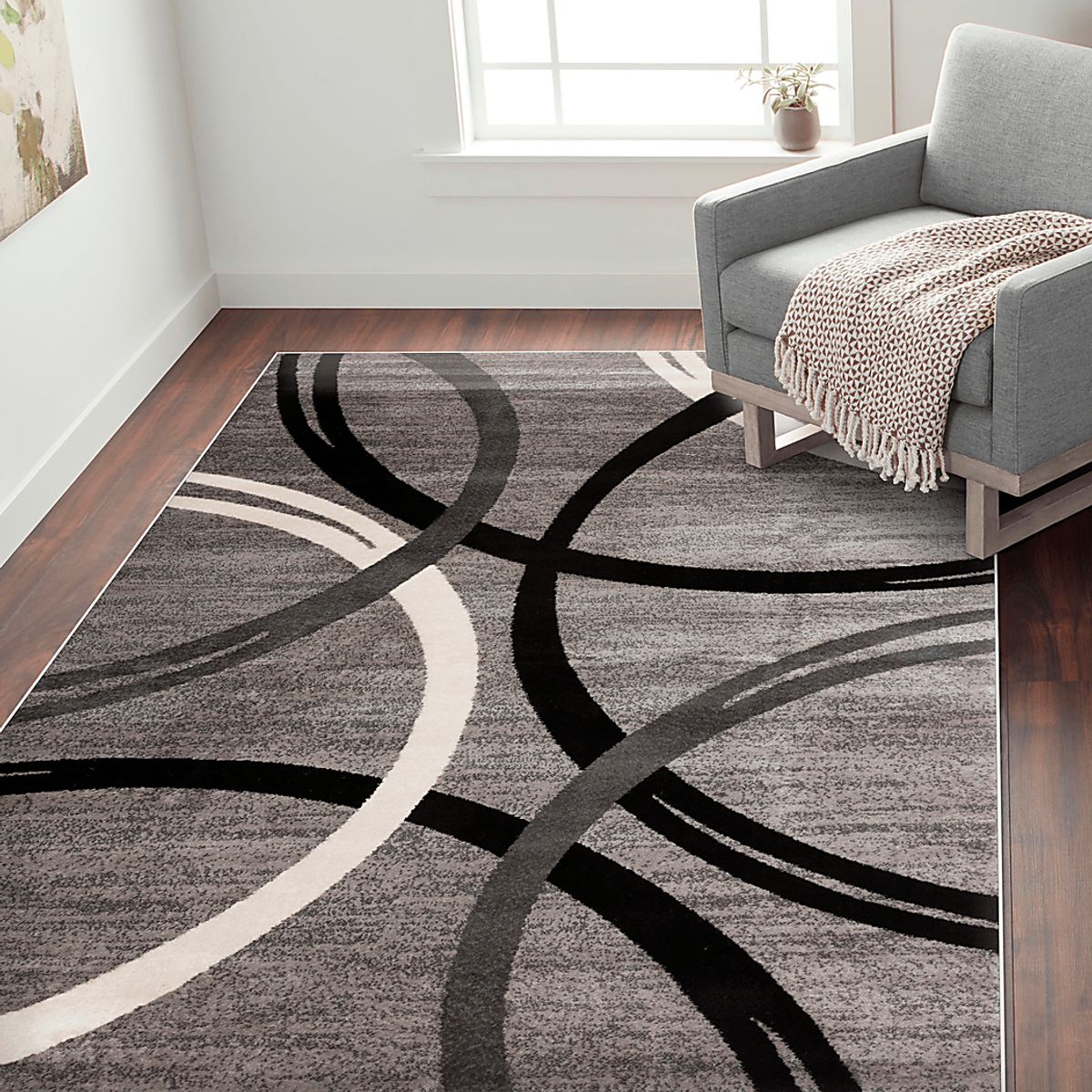 Ineran Gray Rugs | Rooms to Go