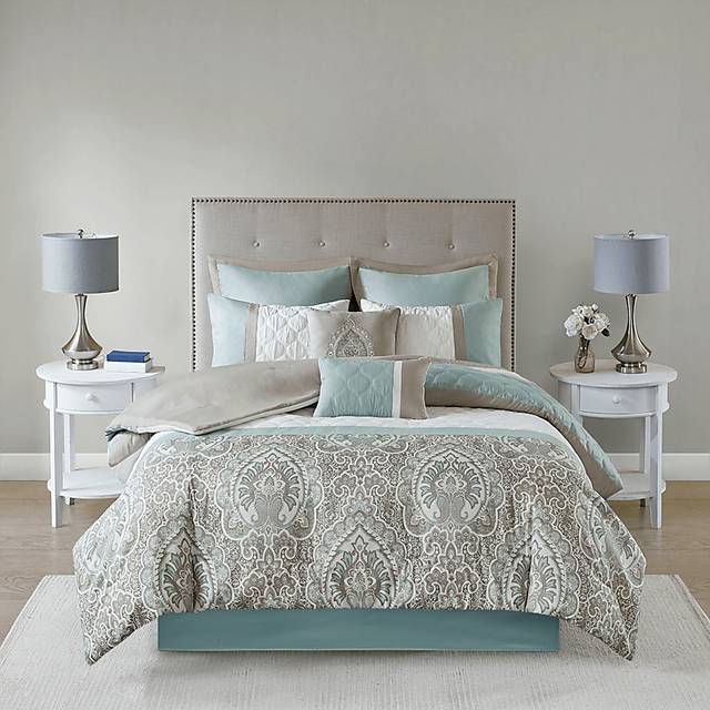 Inerness Green 8 Pc Queen Comforter Set - Thumbnail - Image 3