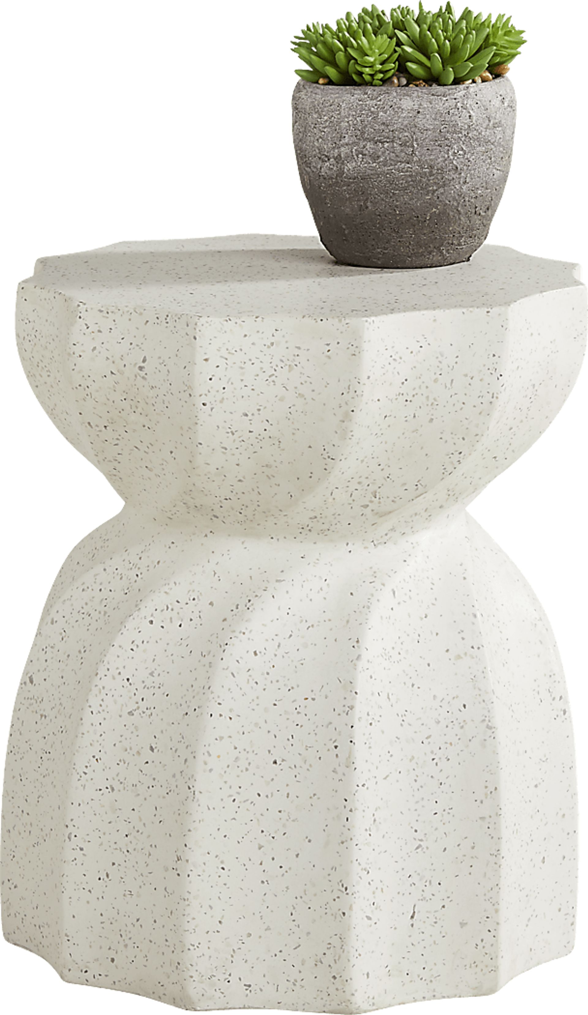 Outdoor Infinite White Garden Stool - Image 2