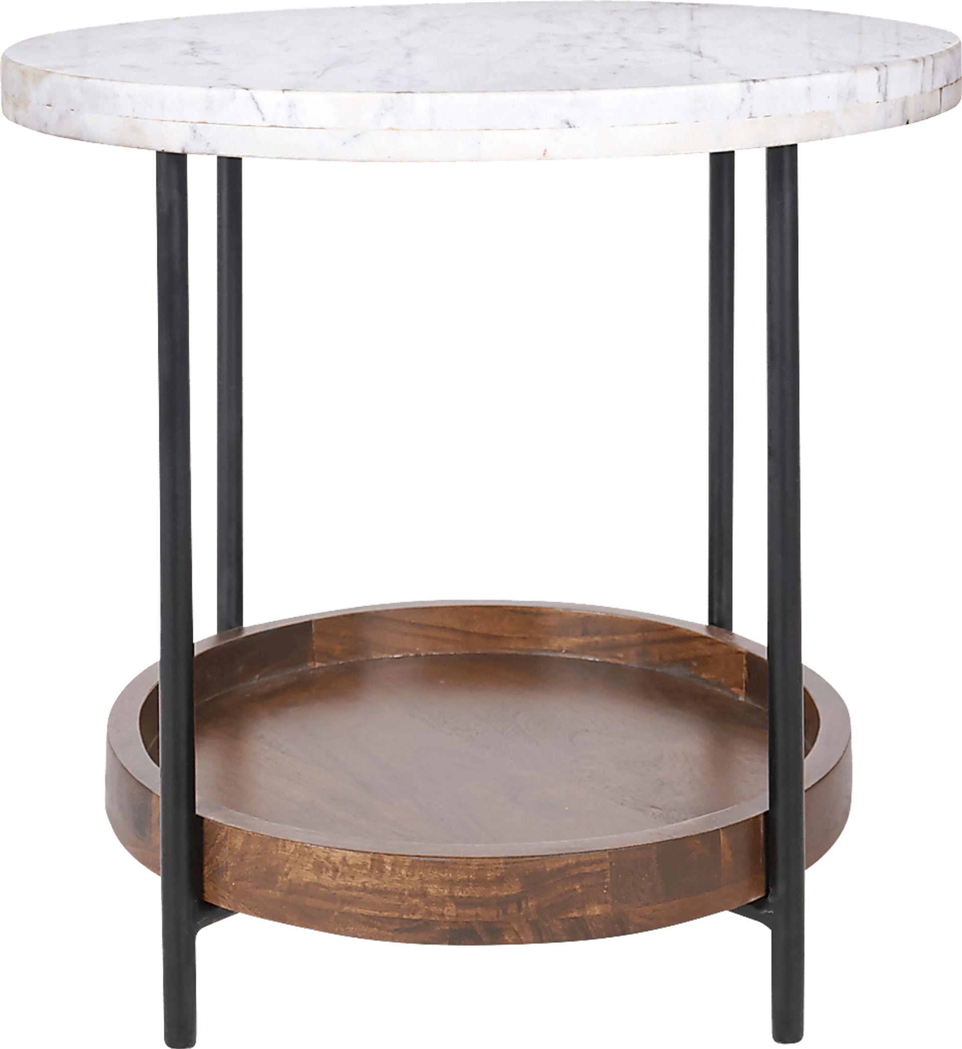 Ingol White/Brown End Table - Image 3