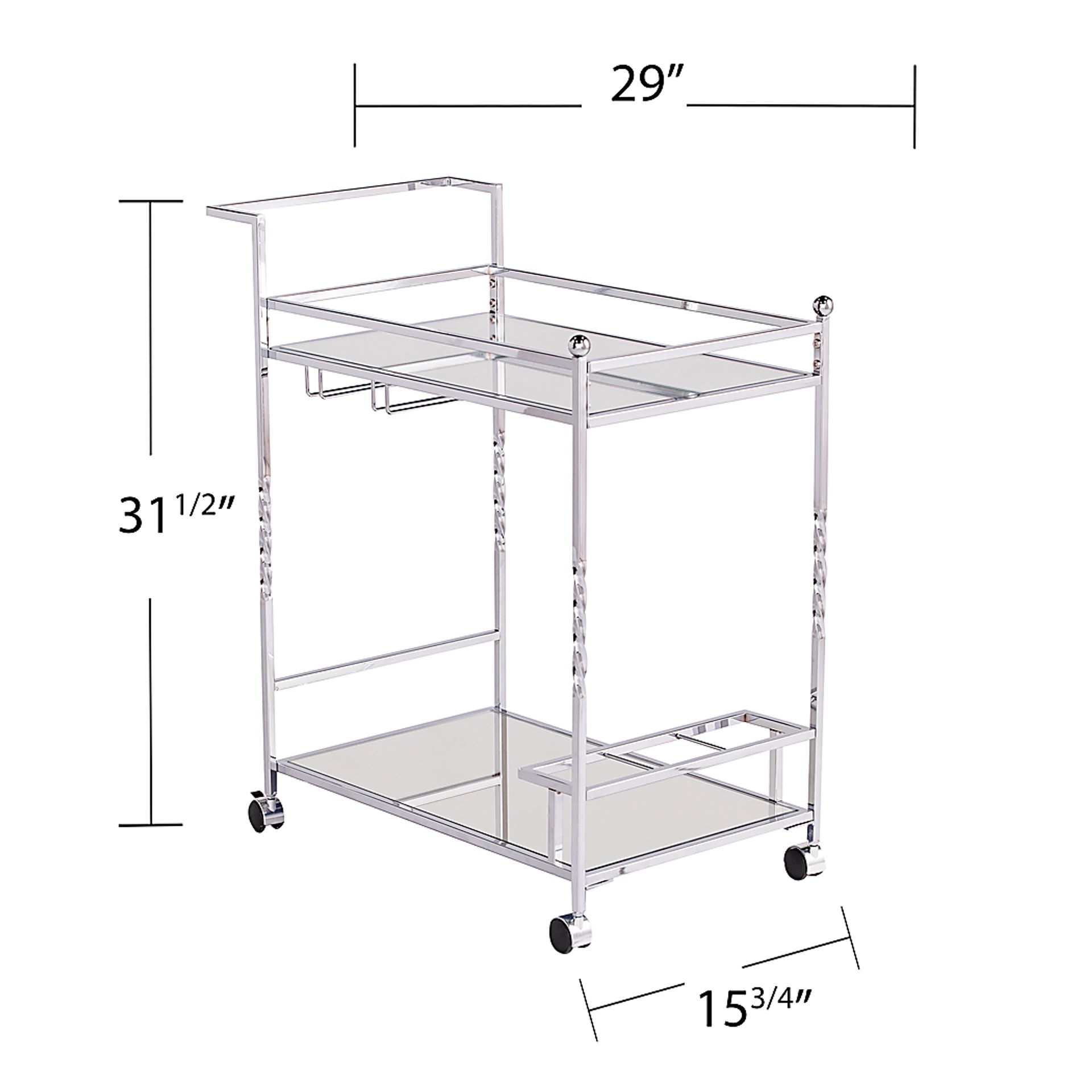 Ingress Silver Bar Cart - Image 5