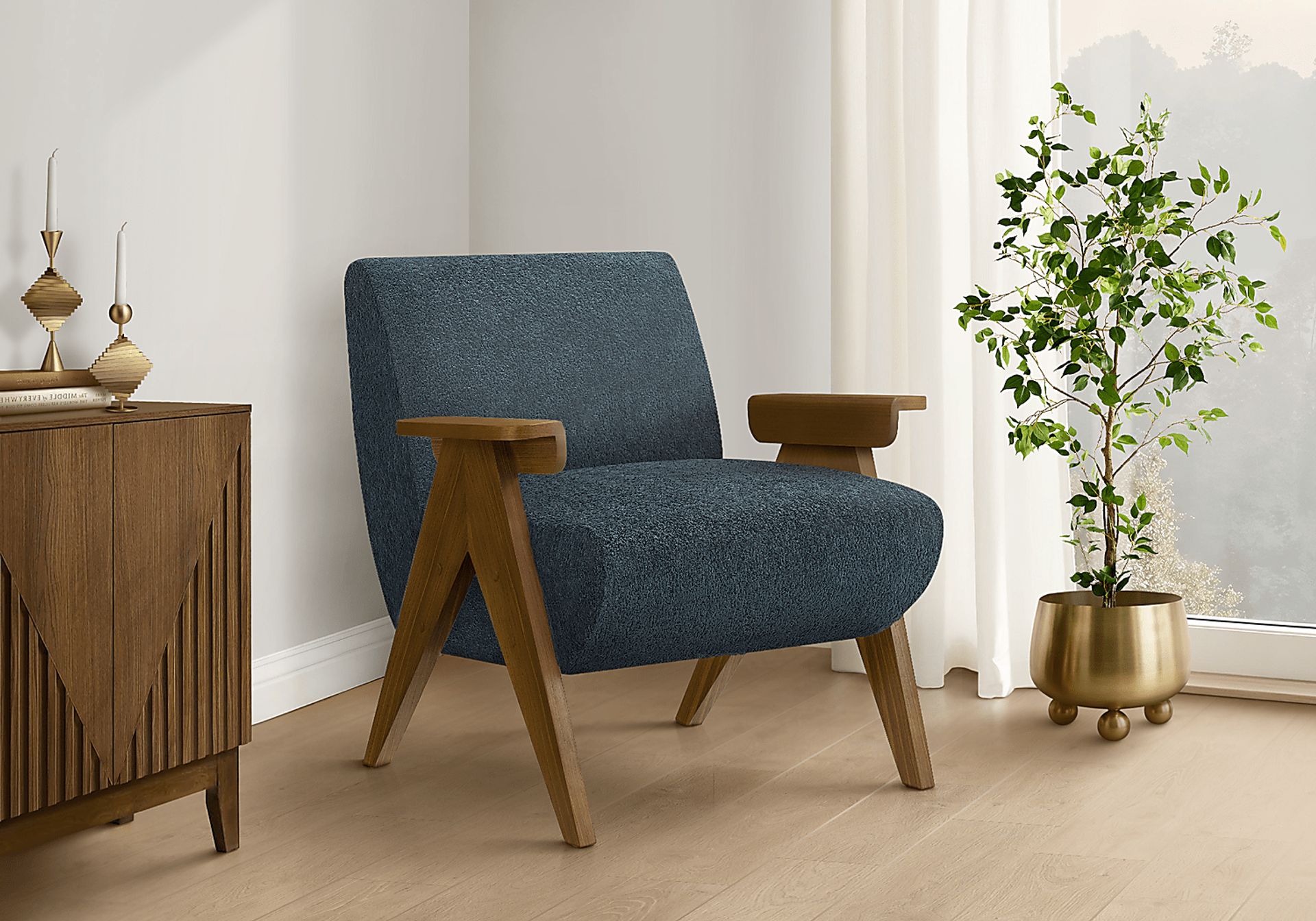 Injia Blue Accent Chair - Image 2