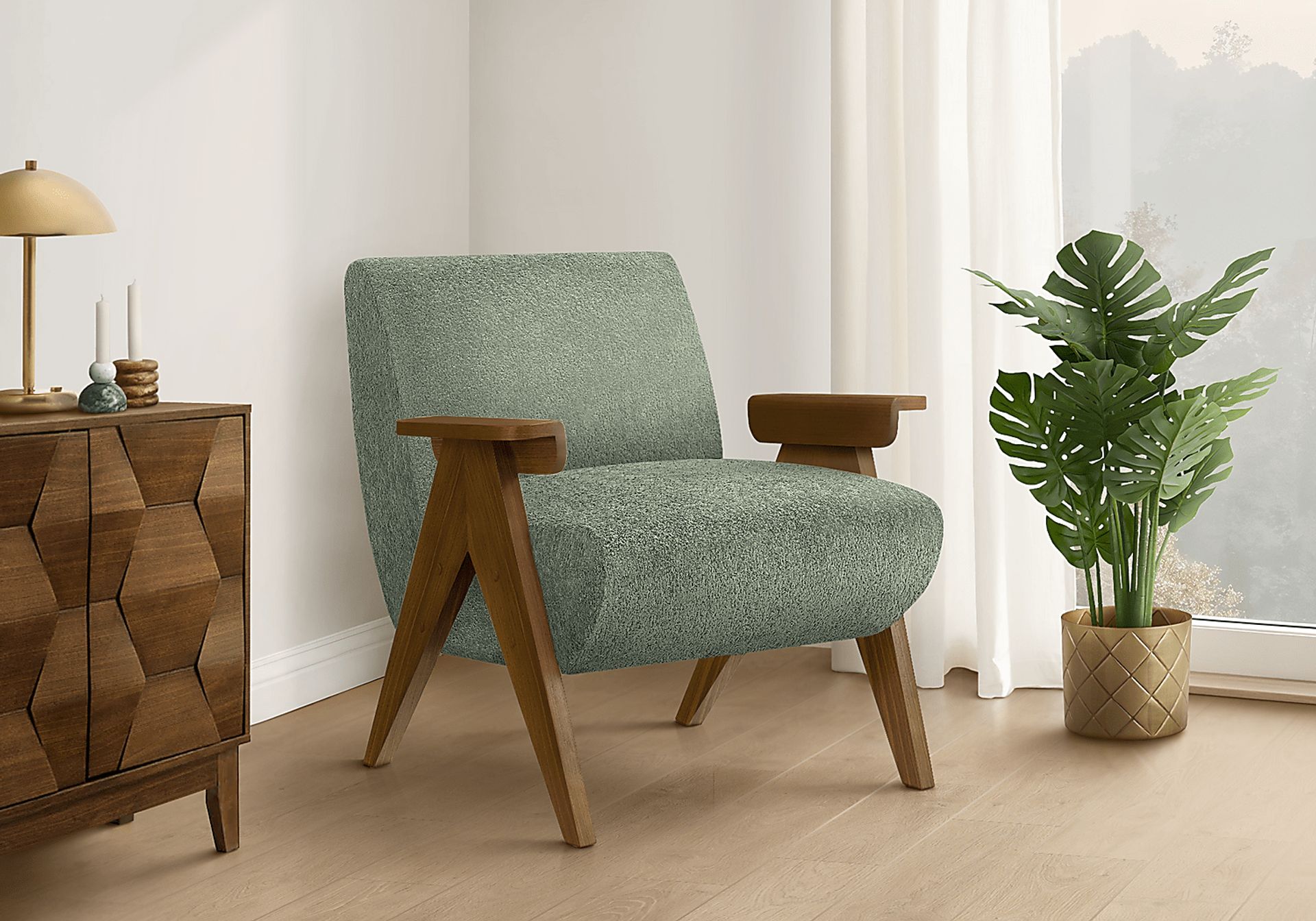 Injia Green Accent Chair - Image 2