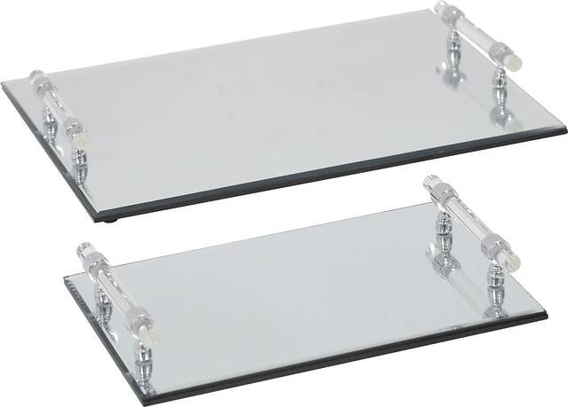 Innerbelt Silver Tray, Set of 2 - Thumbnail - Image 1