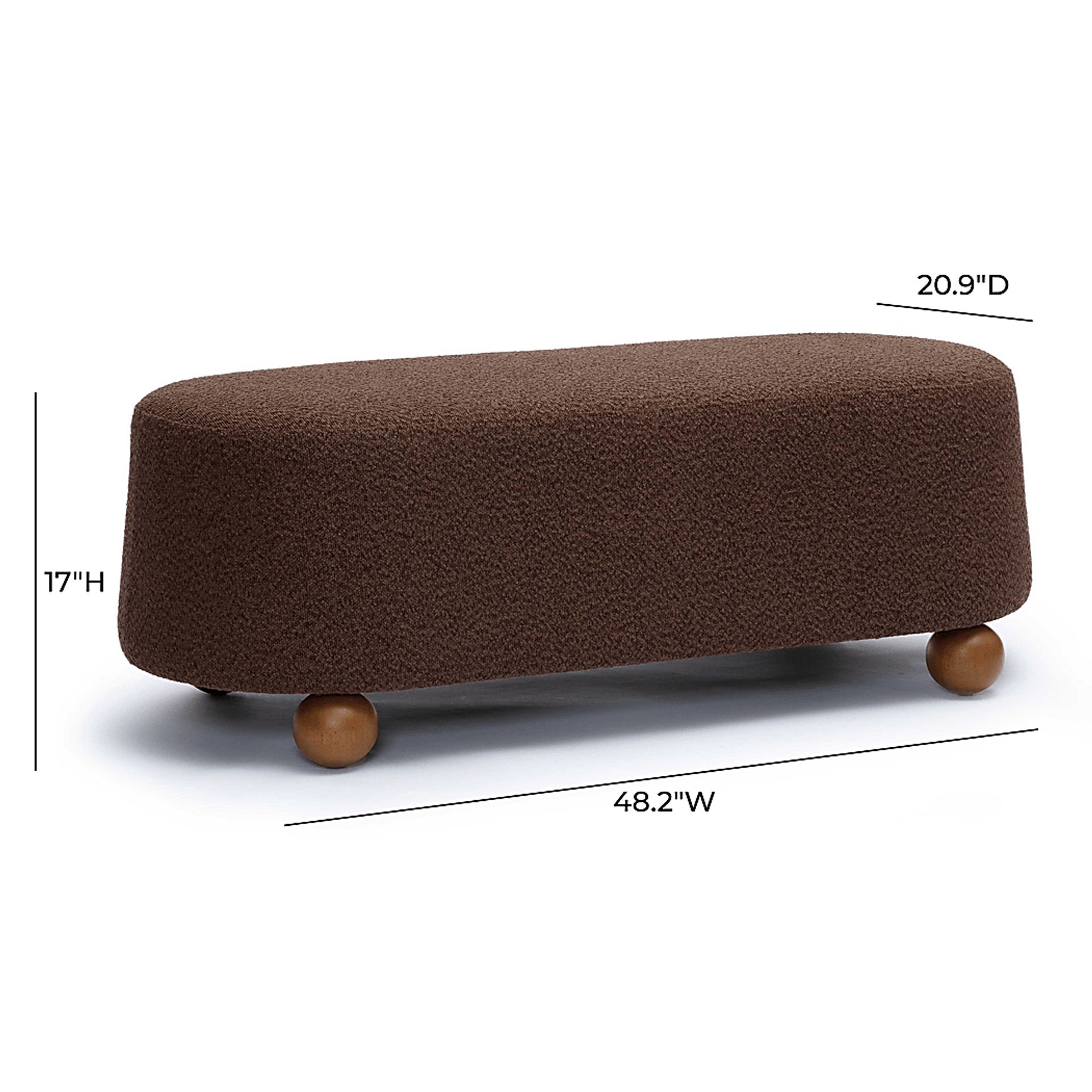 Innitou I Brown Large Ottoman - Image 6