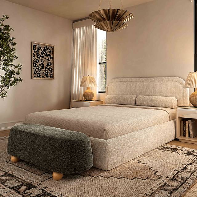 Innitou II Forest Green Large Ottoman - Thumbnail - Image 2