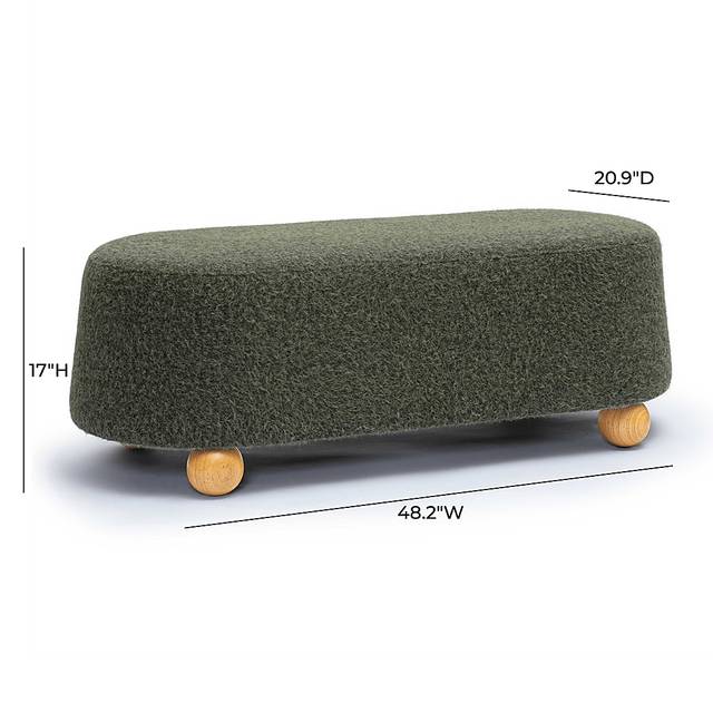 Innitou II Forest Green Large Ottoman - Thumbnail - Image 6