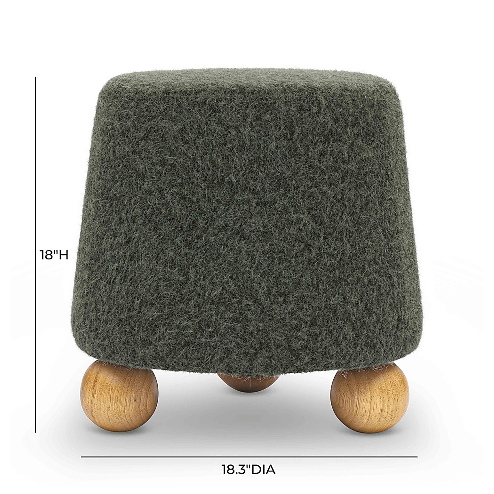 Innitou II Forest Green Small Ottoman - Image 7