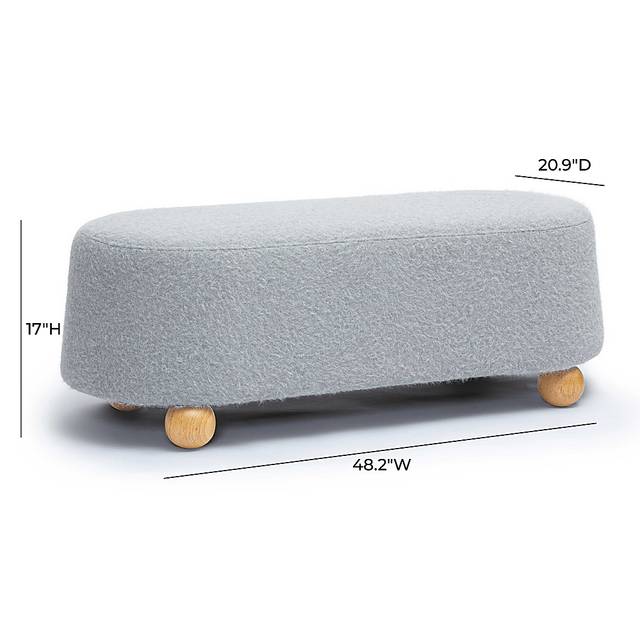 Innitou II Gray Large Ottoman - Thumbnail - Image 6