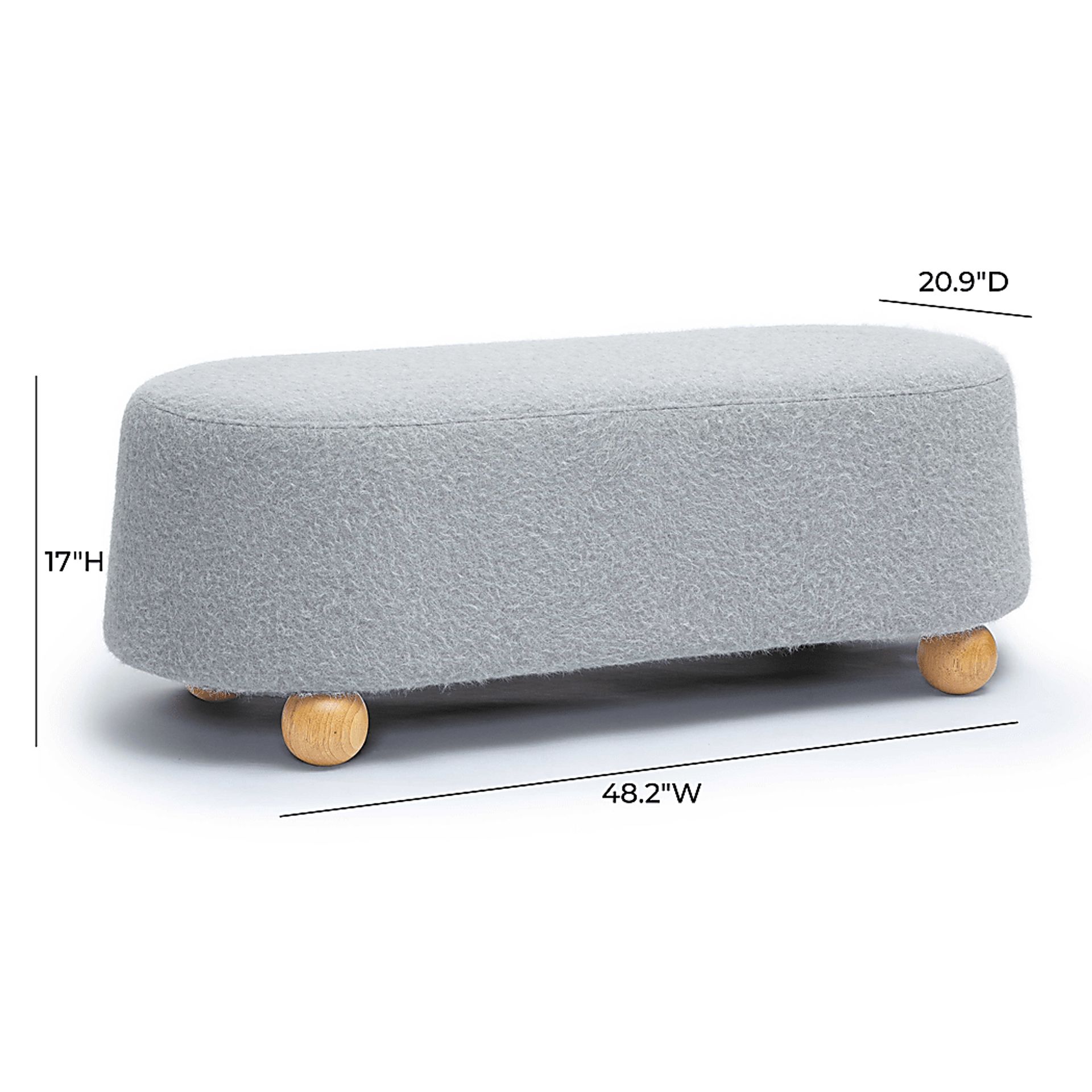 Innitou II Gray Large Ottoman - Image 6