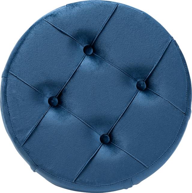 Inona Blue Ottoman - Thumbnail - Image 2