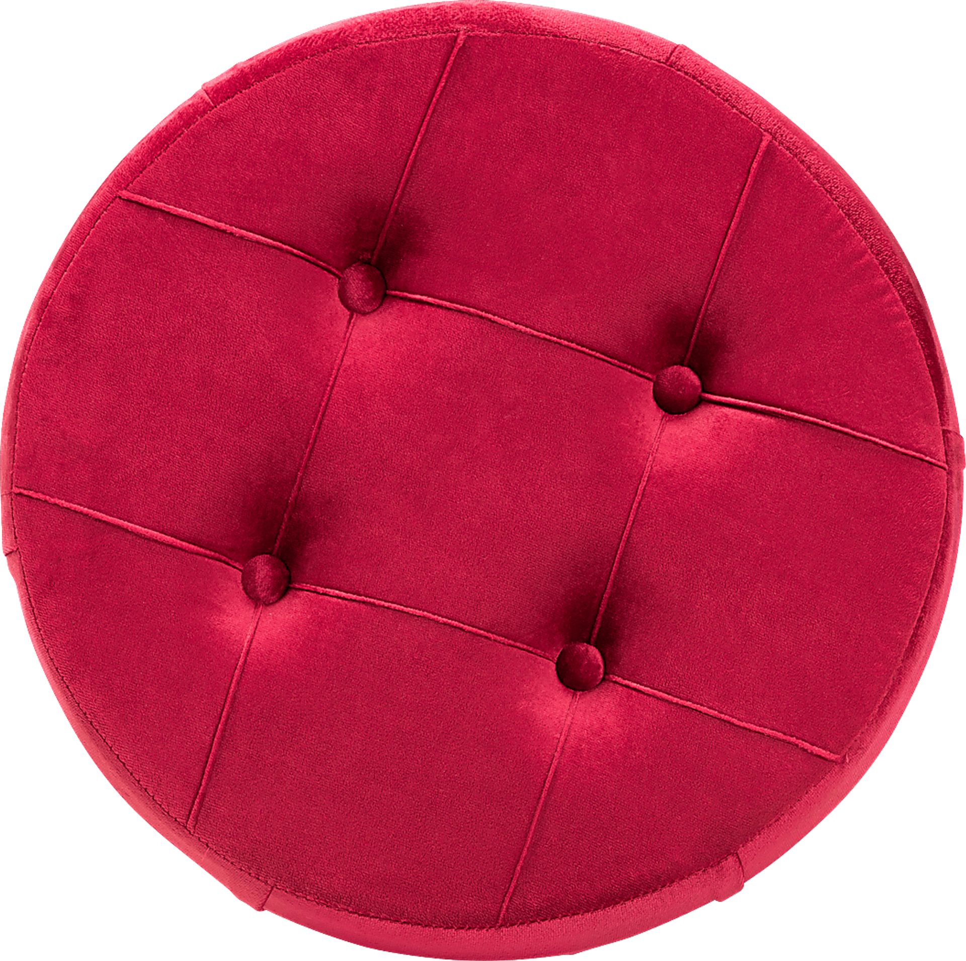 Inona Red Ottoman - Image 2