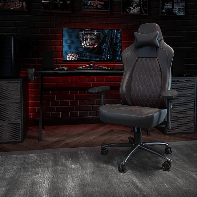 Inshbride Red Office Chair - Thumbnail - Image 3