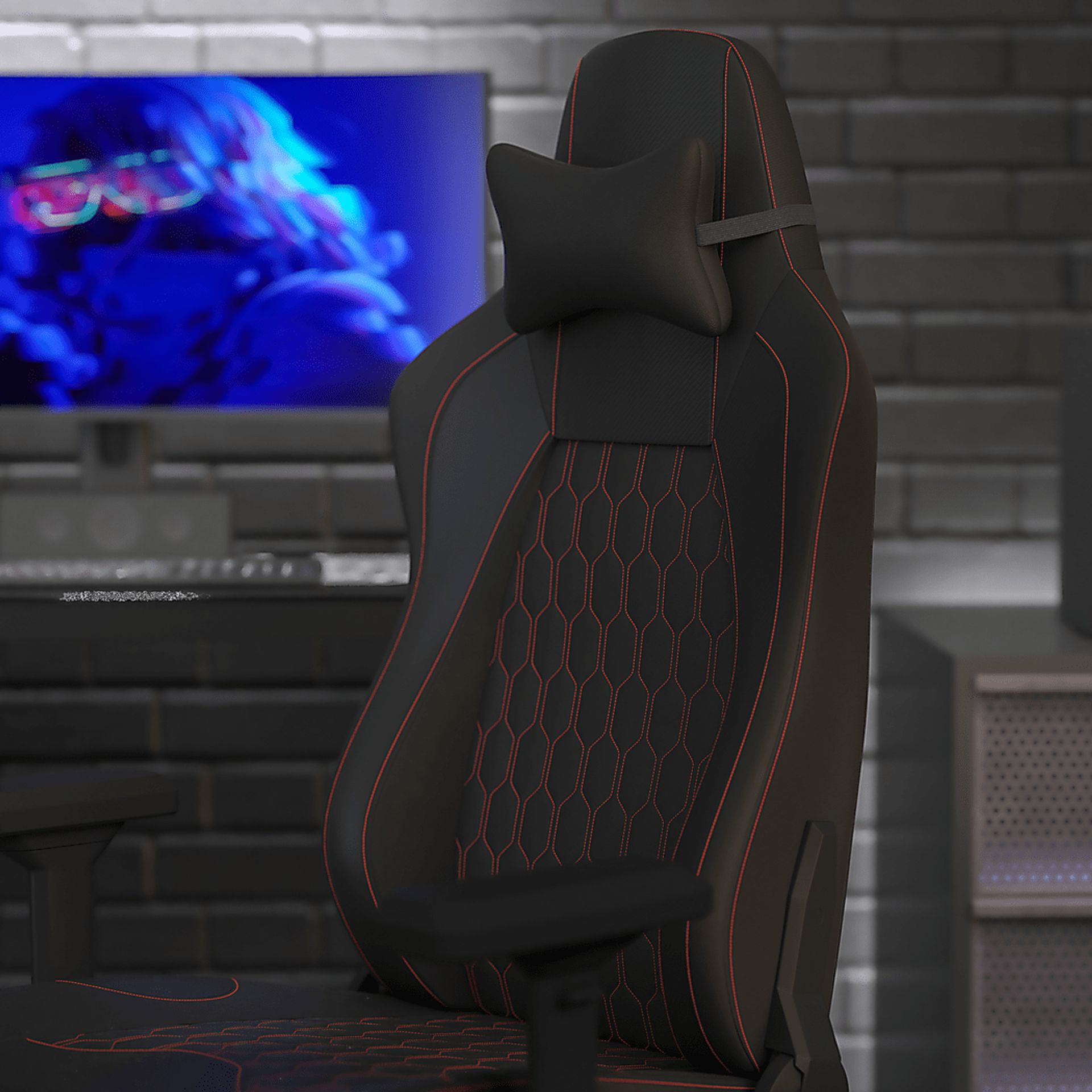 Inshbride Red Office Chair - Image 4