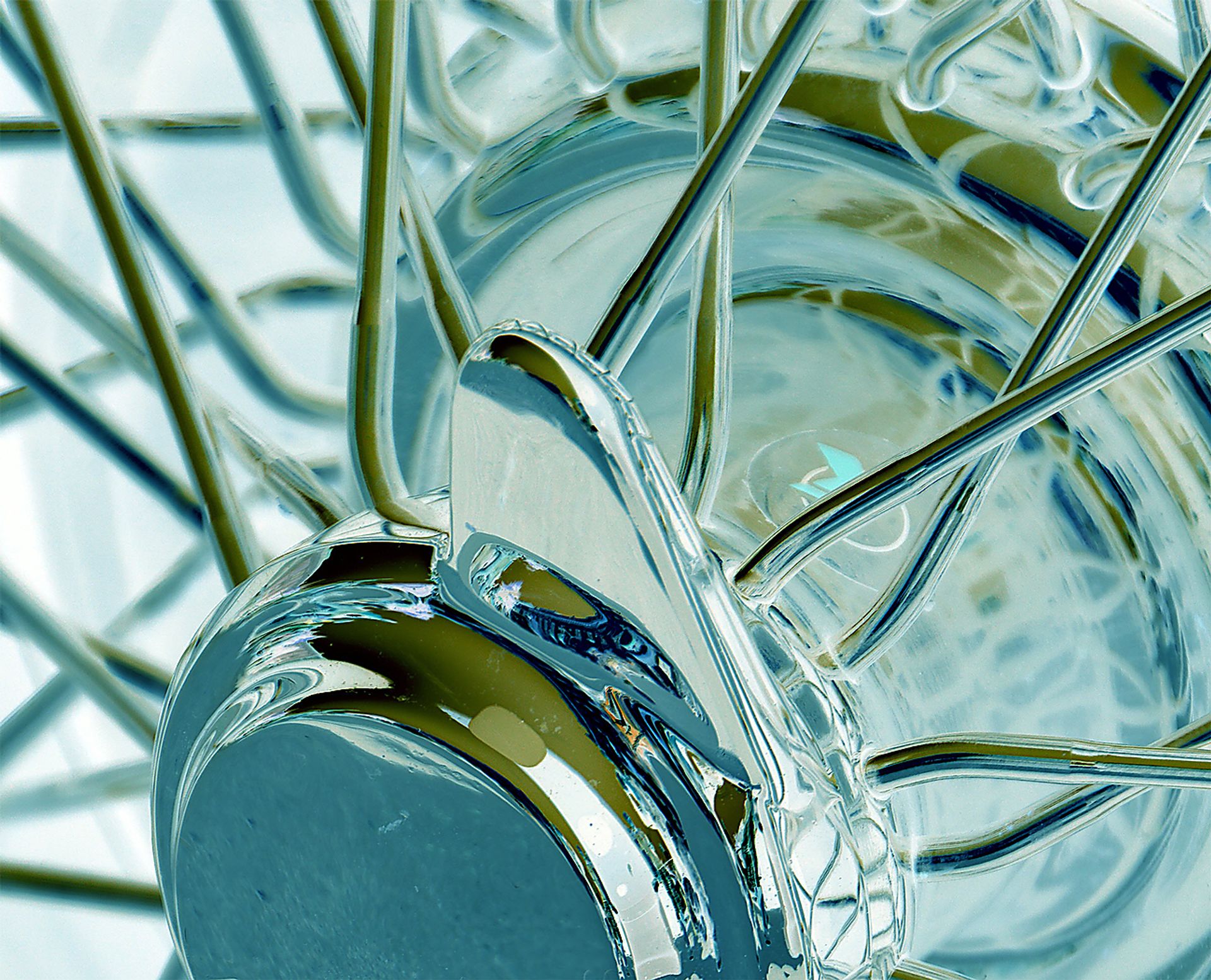 Inside the Wheel Teal Artwork - Image 1