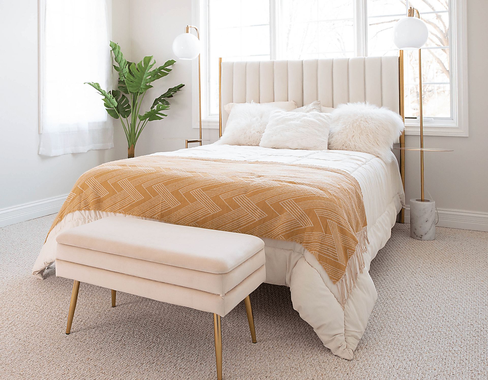 Interlaken Cream Accent Bench - Image 11