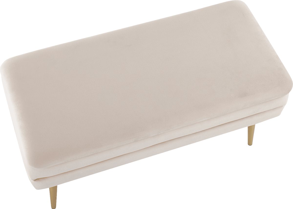 Interlaken Cream Beige Accent Bench | Rooms to Go