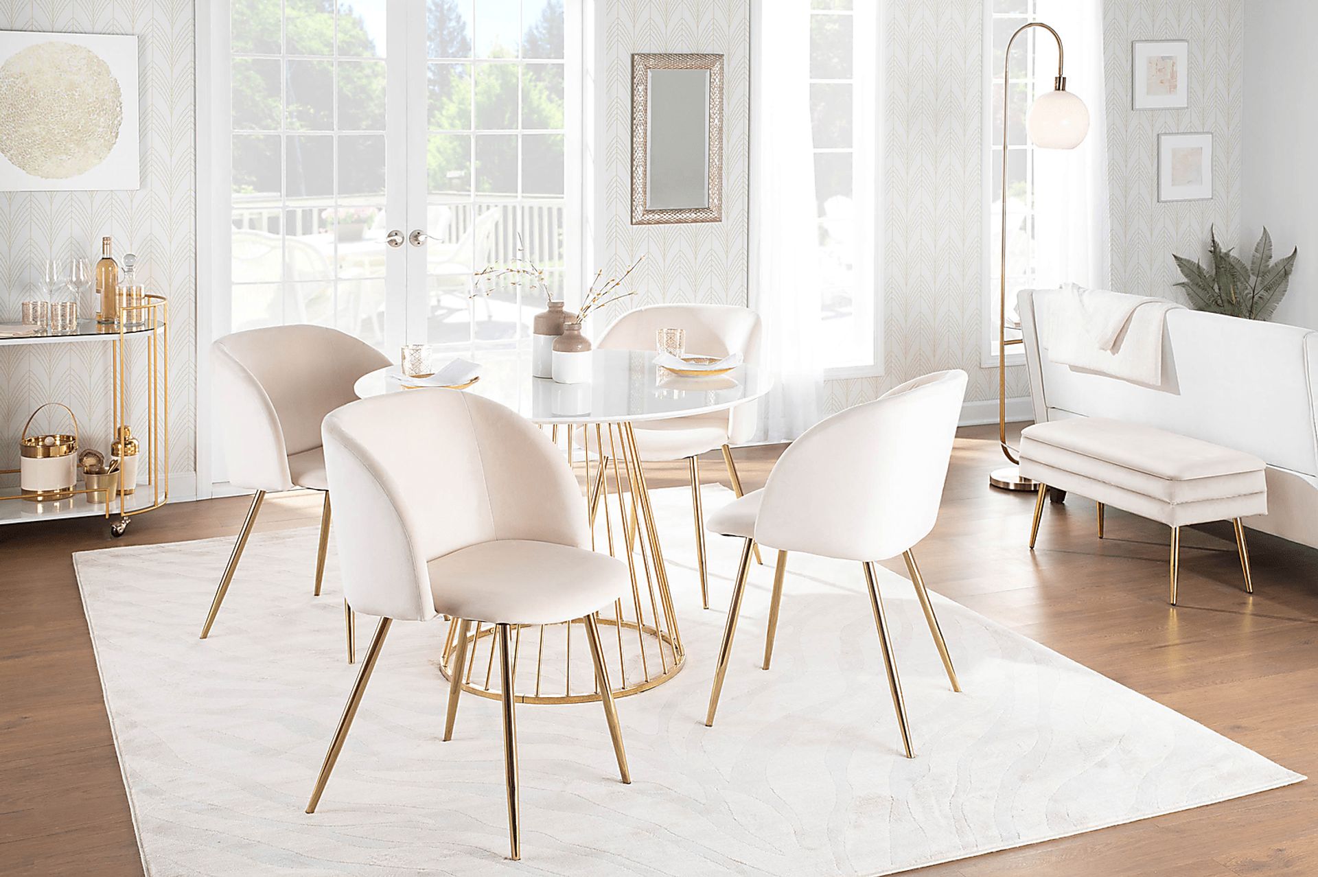 Interlaken Cream Accent Bench - Image 10