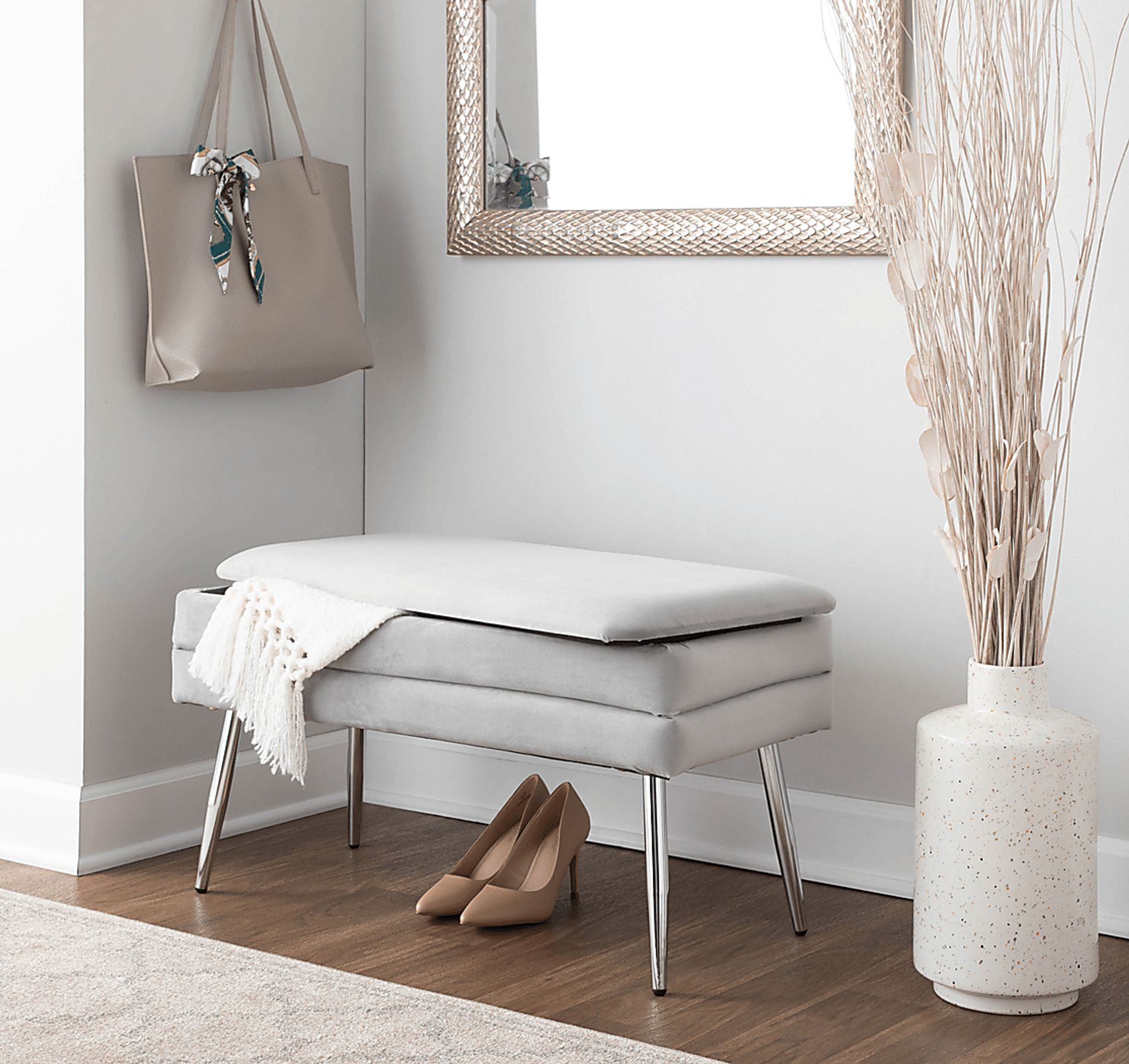 Interlarken Silver Accent Bench - Image 12